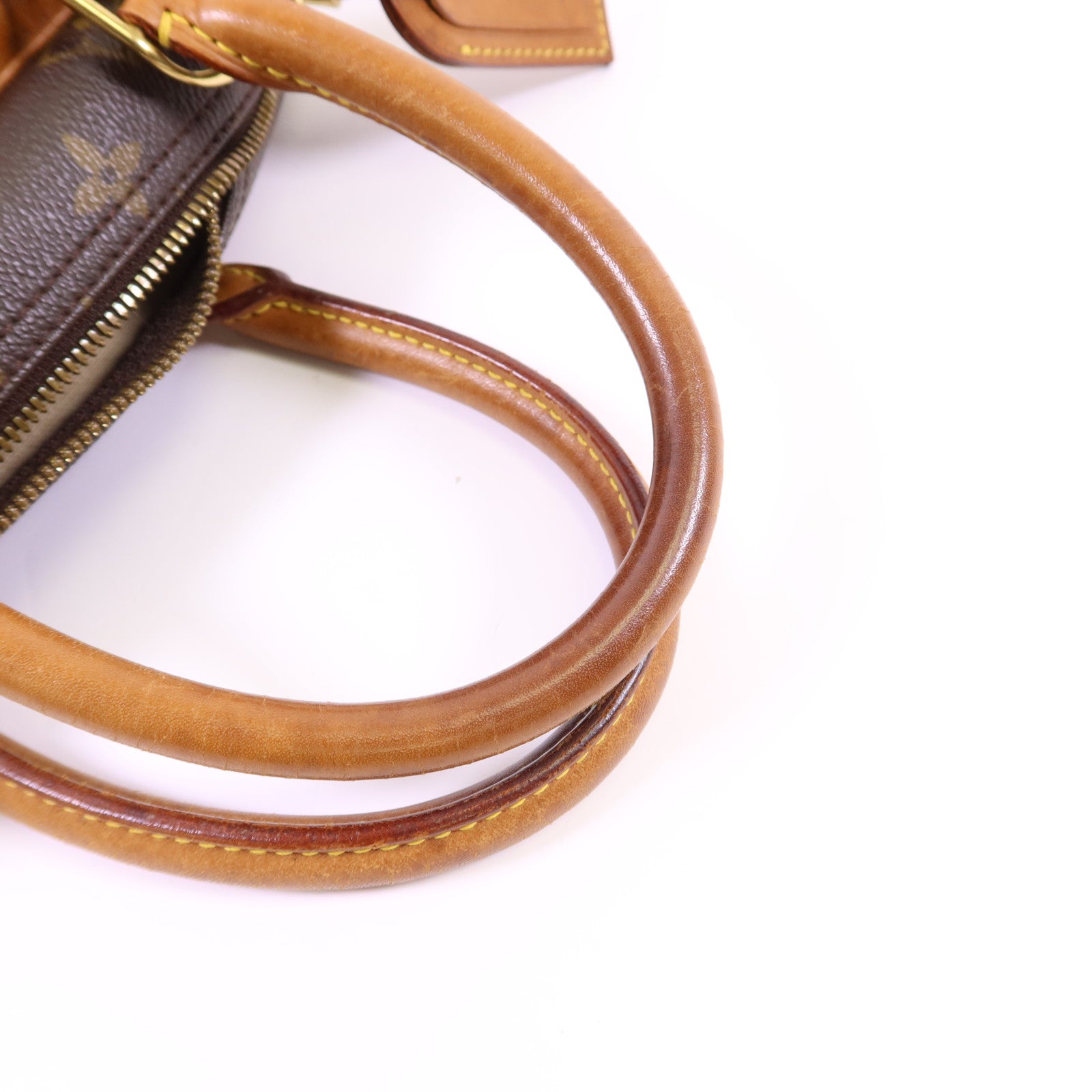 LOUIS VUITTON Monogram Deauville金扣手挽袋棕色