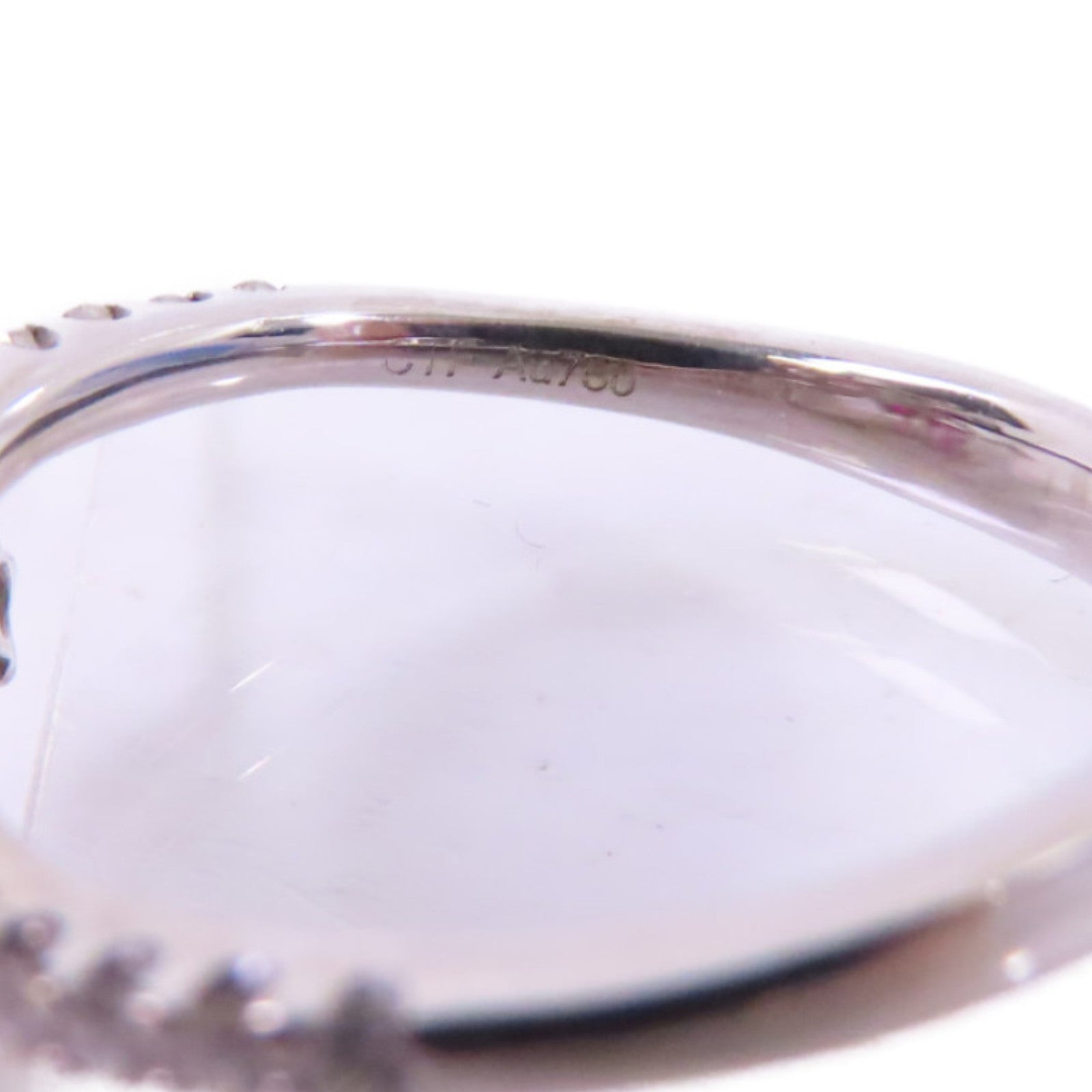 JEWELRY 18K白金Ruby/Diamond Ring1.36ct紅寶石/0.13ct鑽石戒指US#4.5
