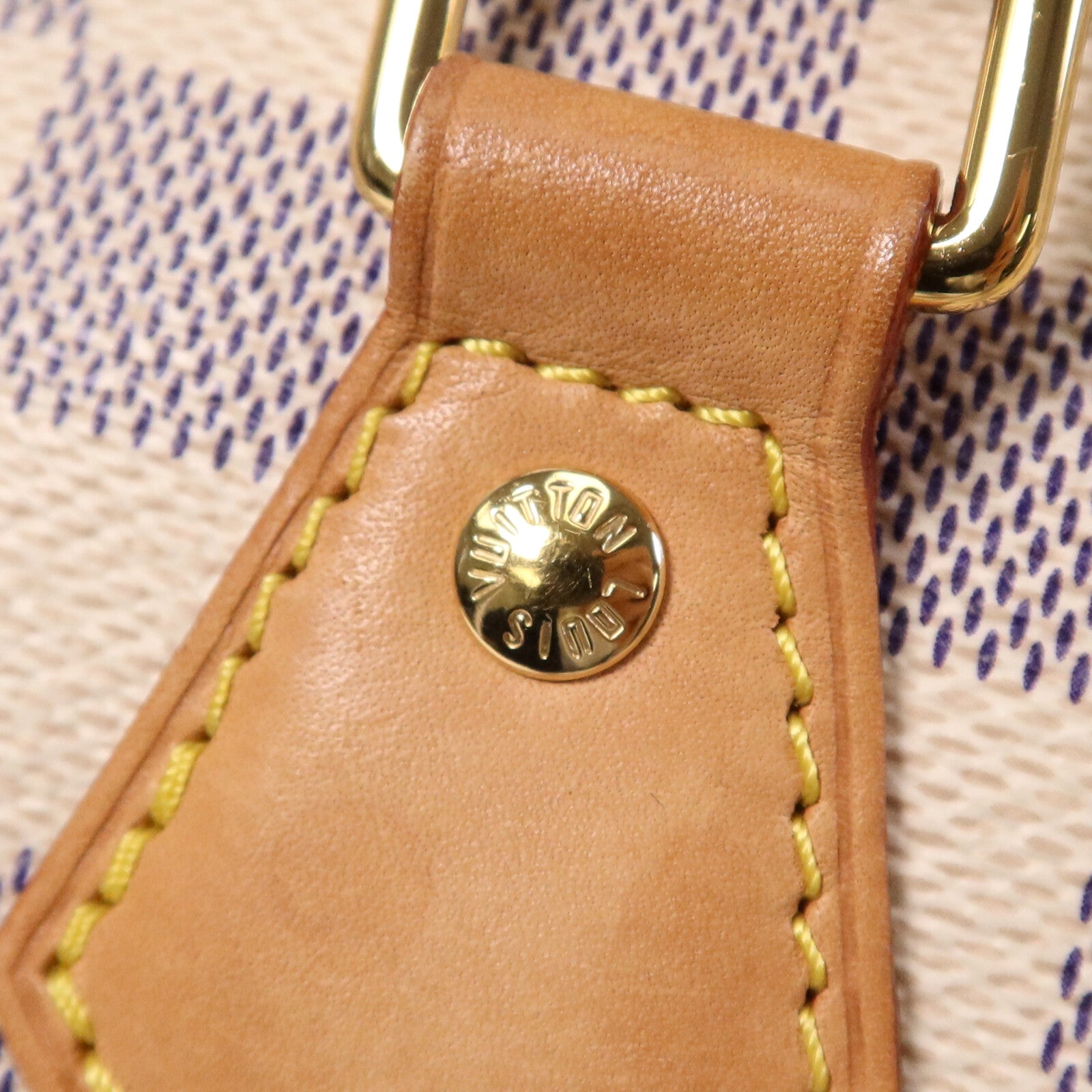 LOUIS VUITTON Damier Azur Speedy Boudouliere 25金扣手挽肩背兩用袋
