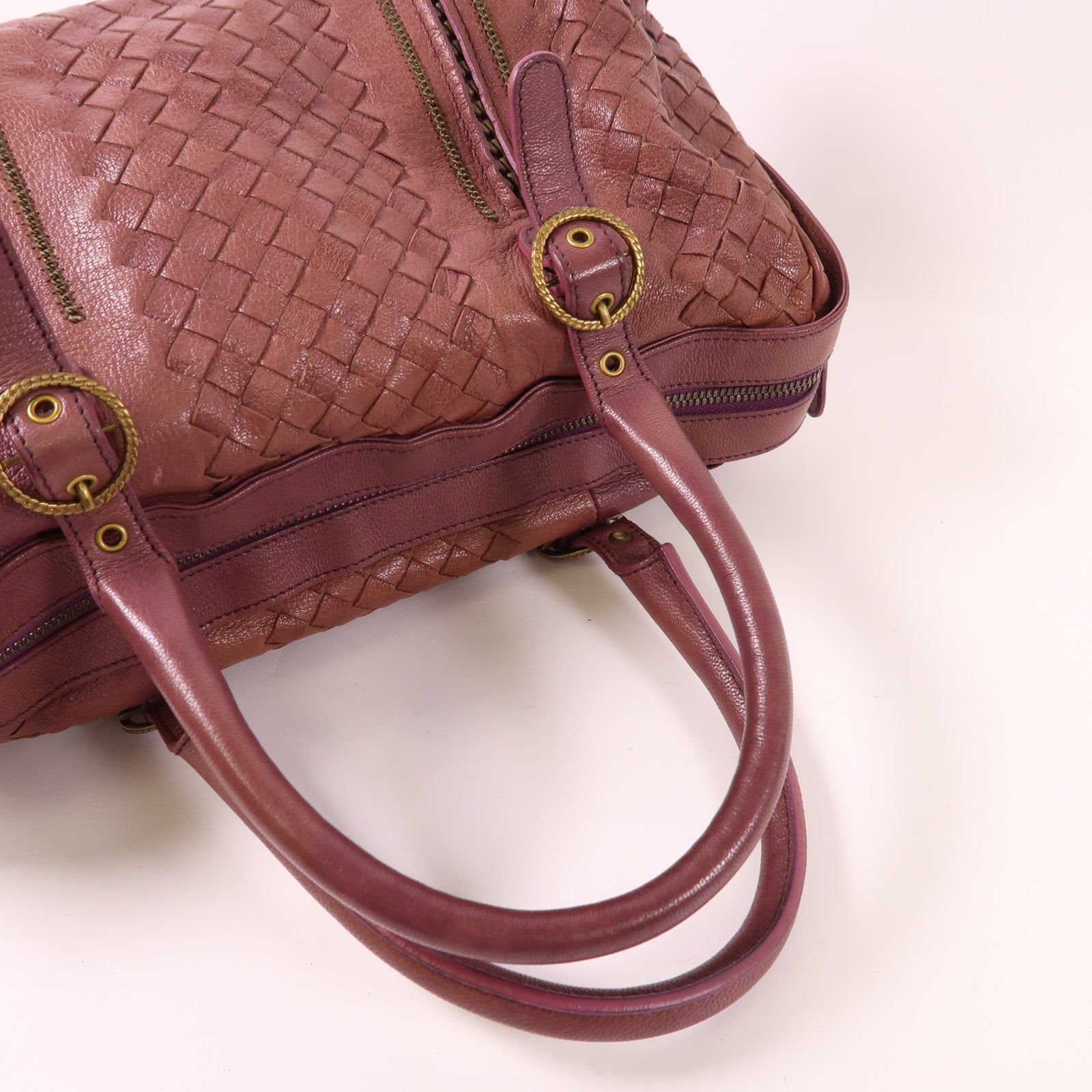 BOTTEGA VENETA 牛皮皮革Handbag金扣手挽袋