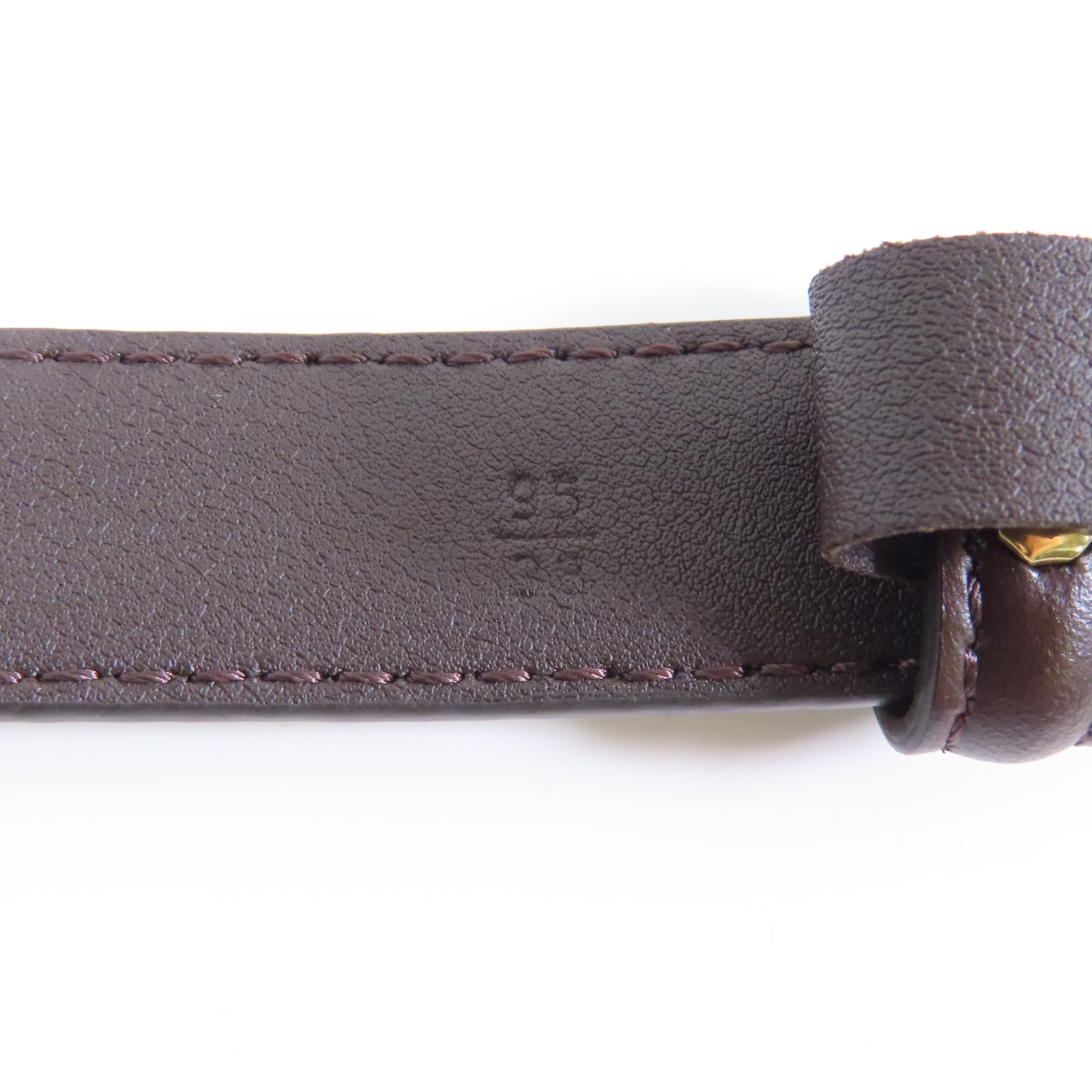 FENDI 牛皮皮革Belt 95cm金扣皮帶棕色