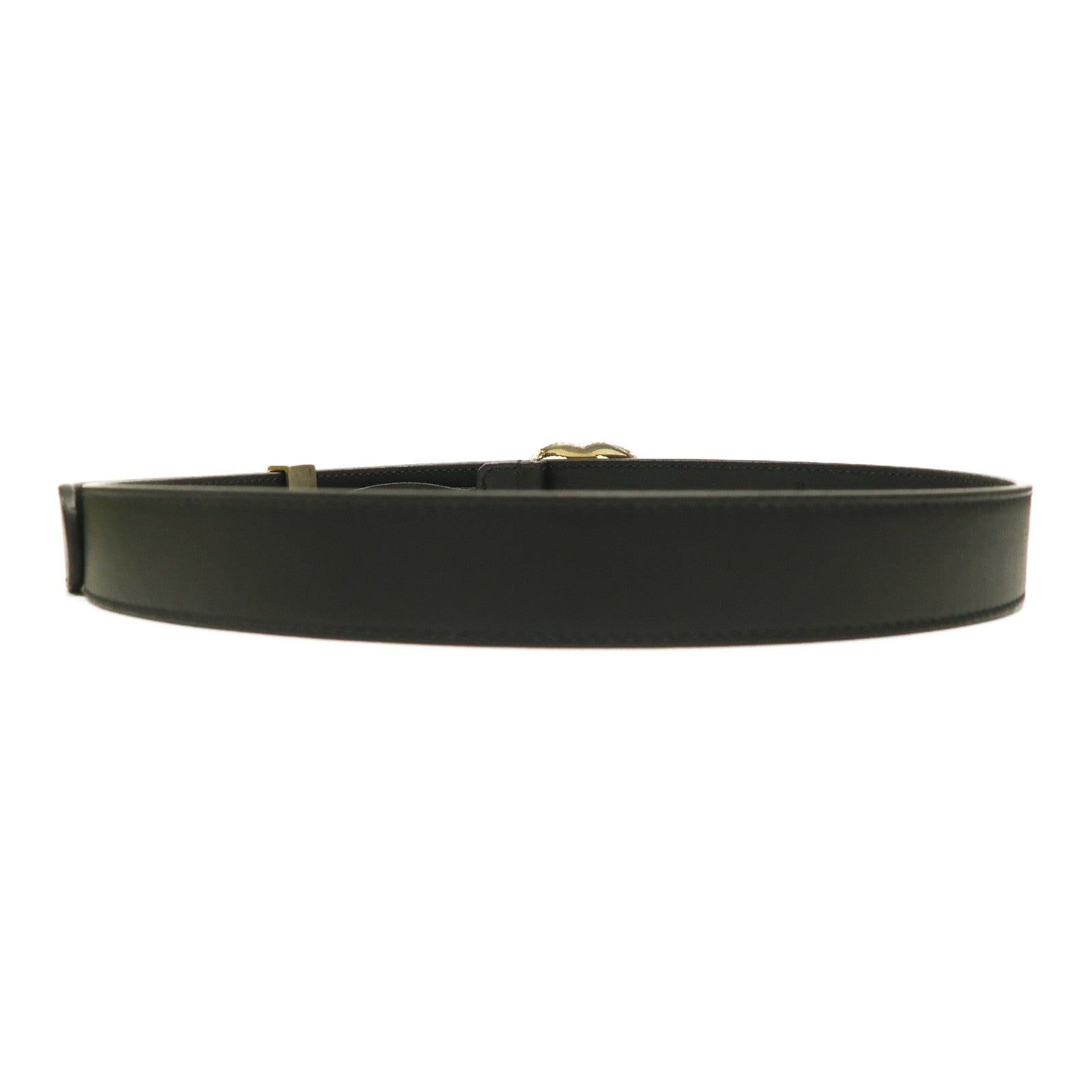 GUCCI 牛皮皮革Belt金扣皮帶黑色