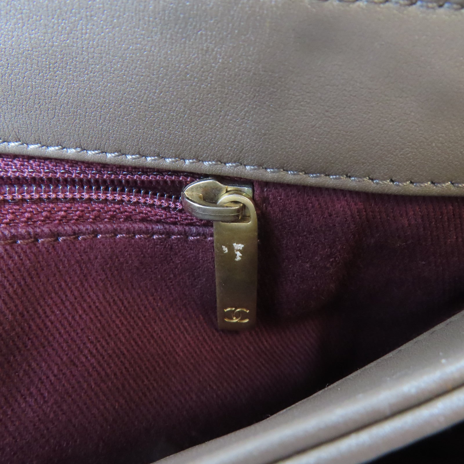 CHANEL 【激減優惠】菱格牛皮皮革Chain Shoulder Bag金扣鏈帶肩背袋啡色