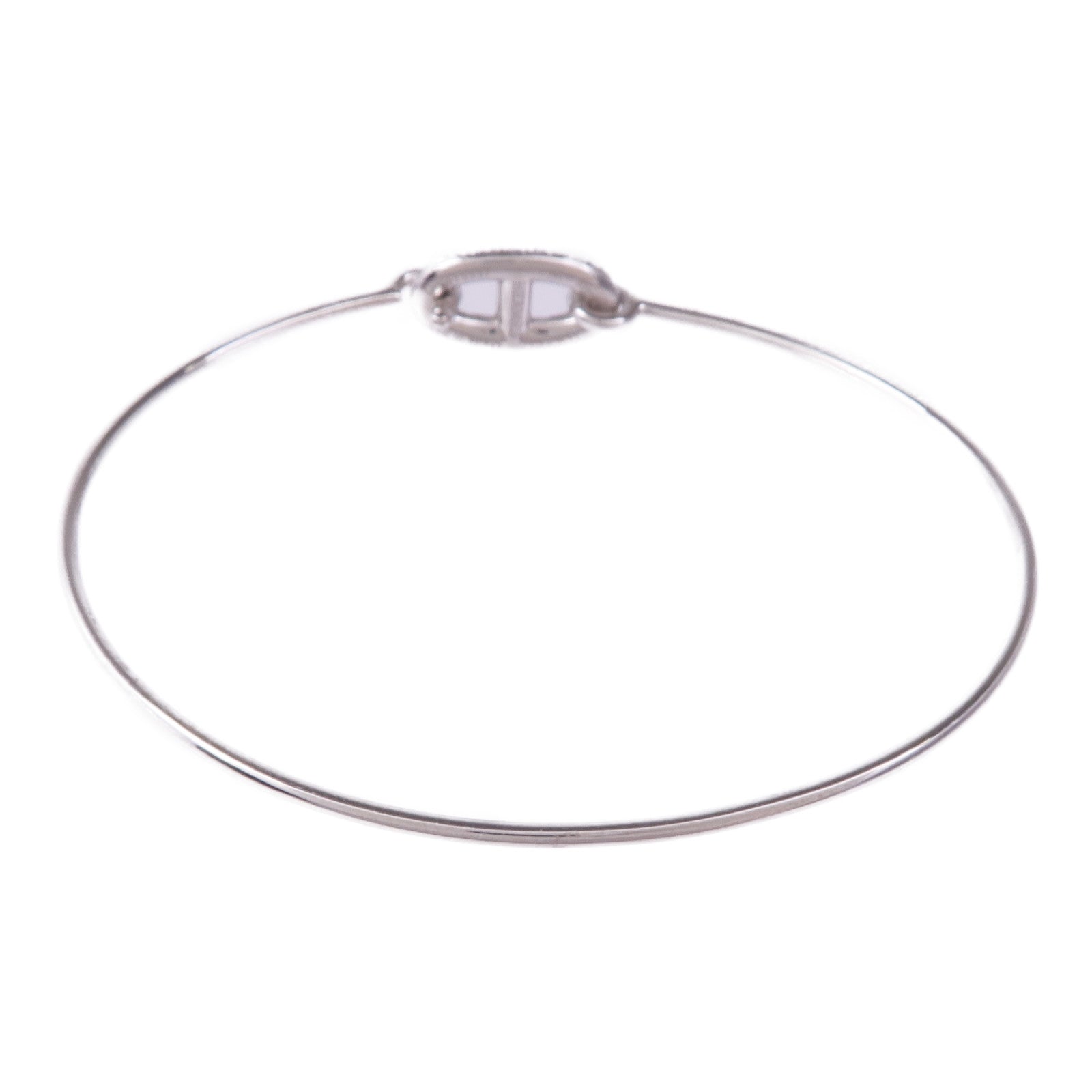 HERMES 18K白金Ronde Chaine D'ancre Diamond Bracelet鑽石手鏈