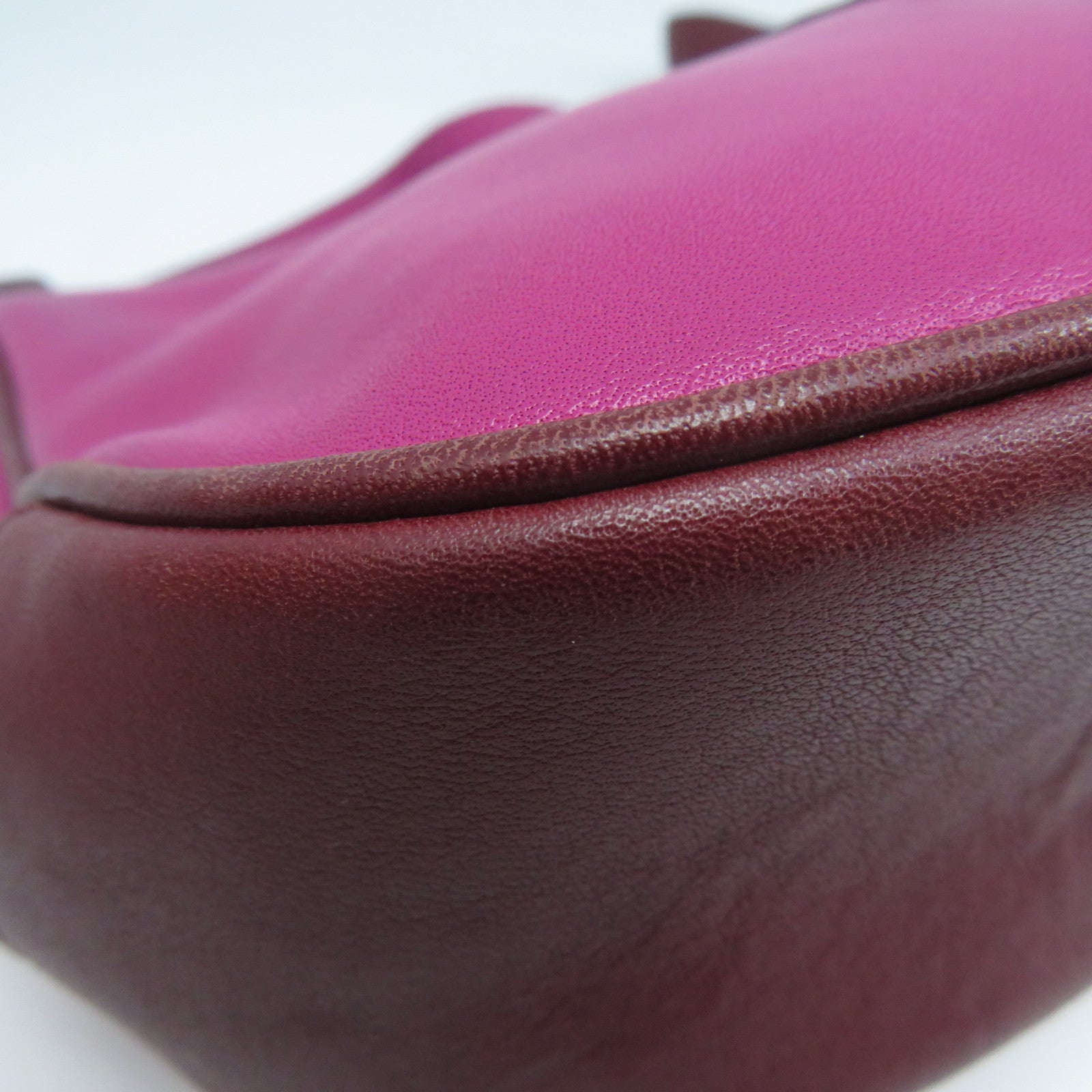 COACH 【激減優惠】牛皮皮革Shoulder Bag銀扣肩背袋粉紅色
