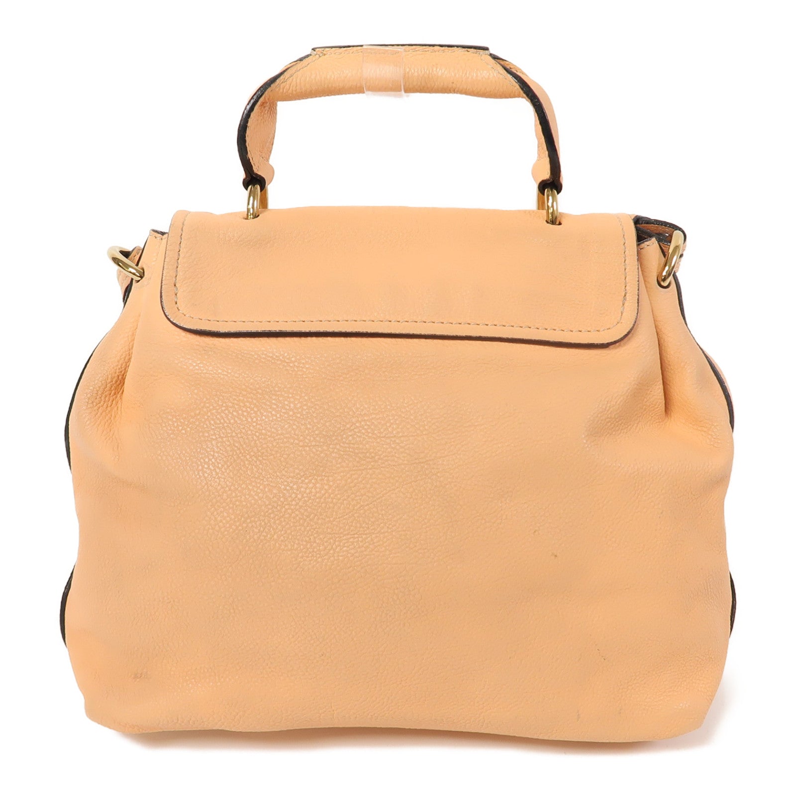 Chloe 【激減優惠】牛皮皮革Shoulder Bag金扣手挽肩背兩用袋杏黃色