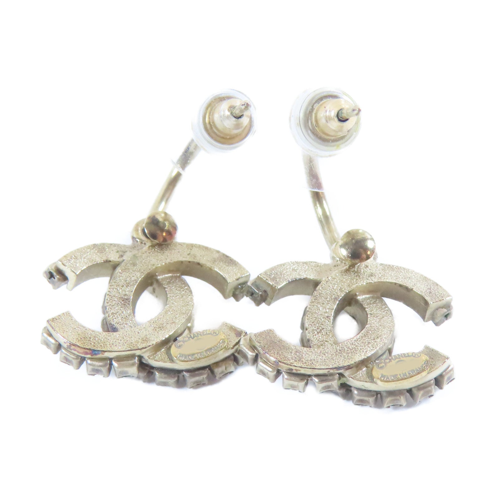 CHANEL 金屬/水晶Earrings耳環金色