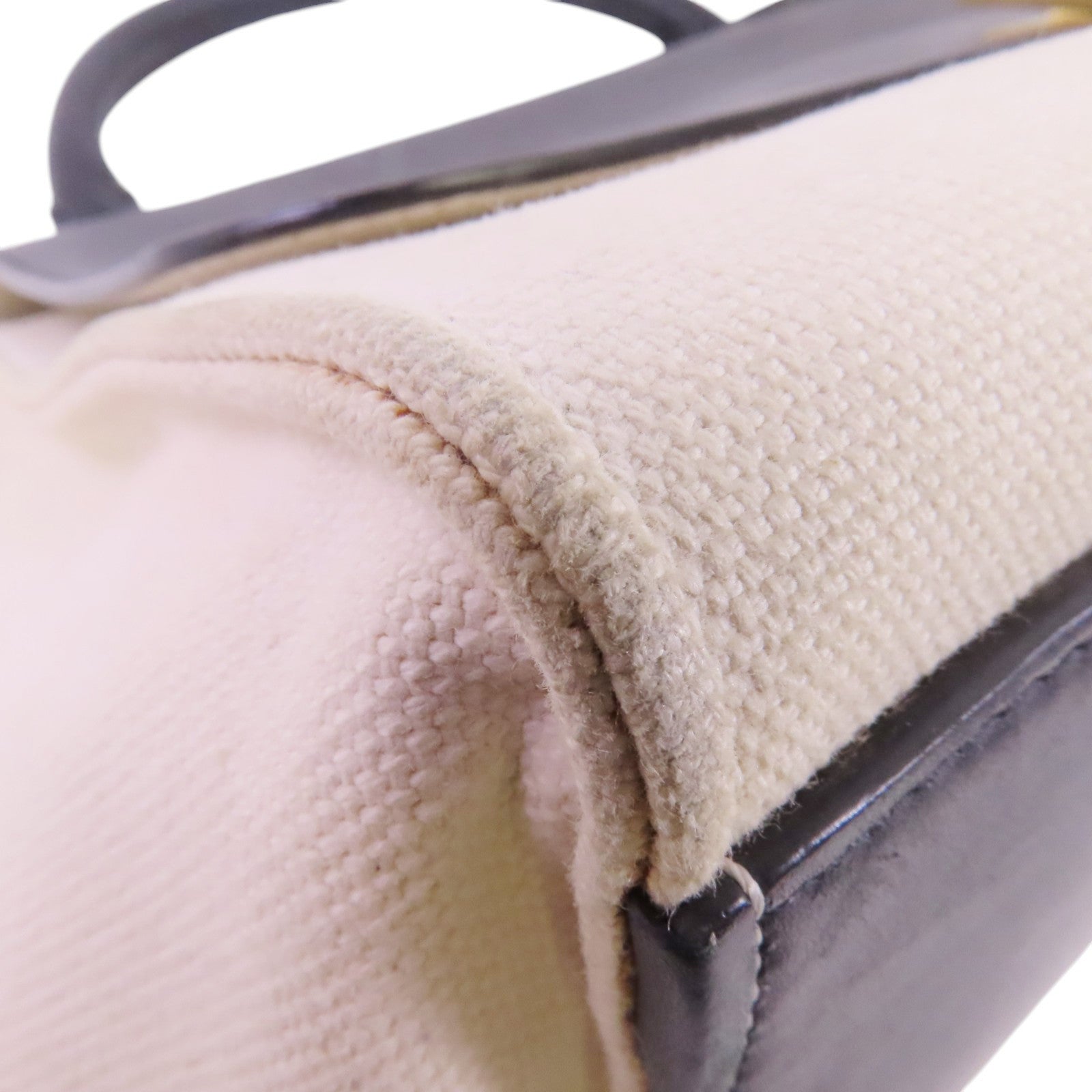 CELINE 帆布/牛皮皮革Trapeze金扣手挽肩背兩用袋