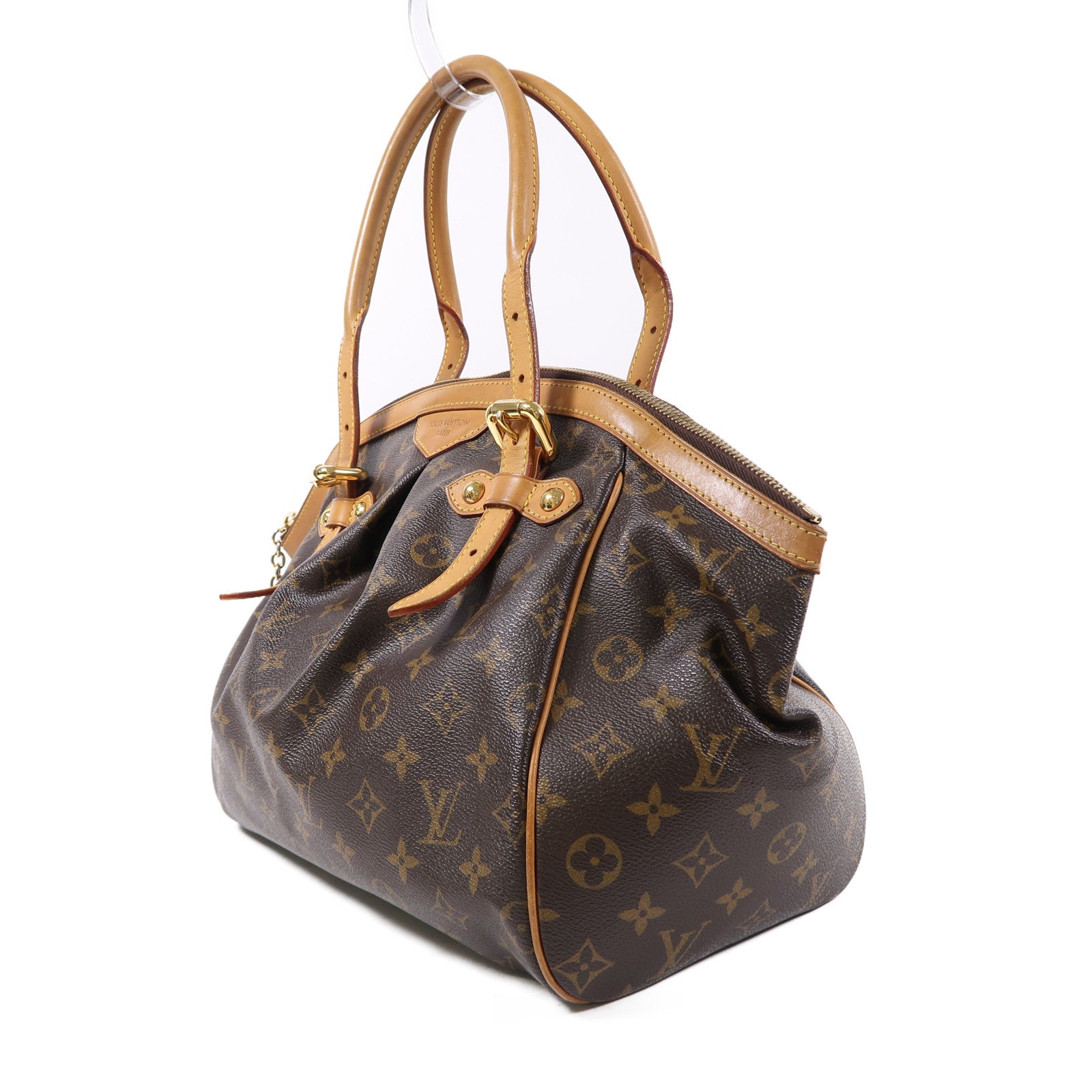 LOUIS VUITTON (PRICE DOWN) LV GHW Tivoli GM Shoulder Bag M40144 Monogram Brown