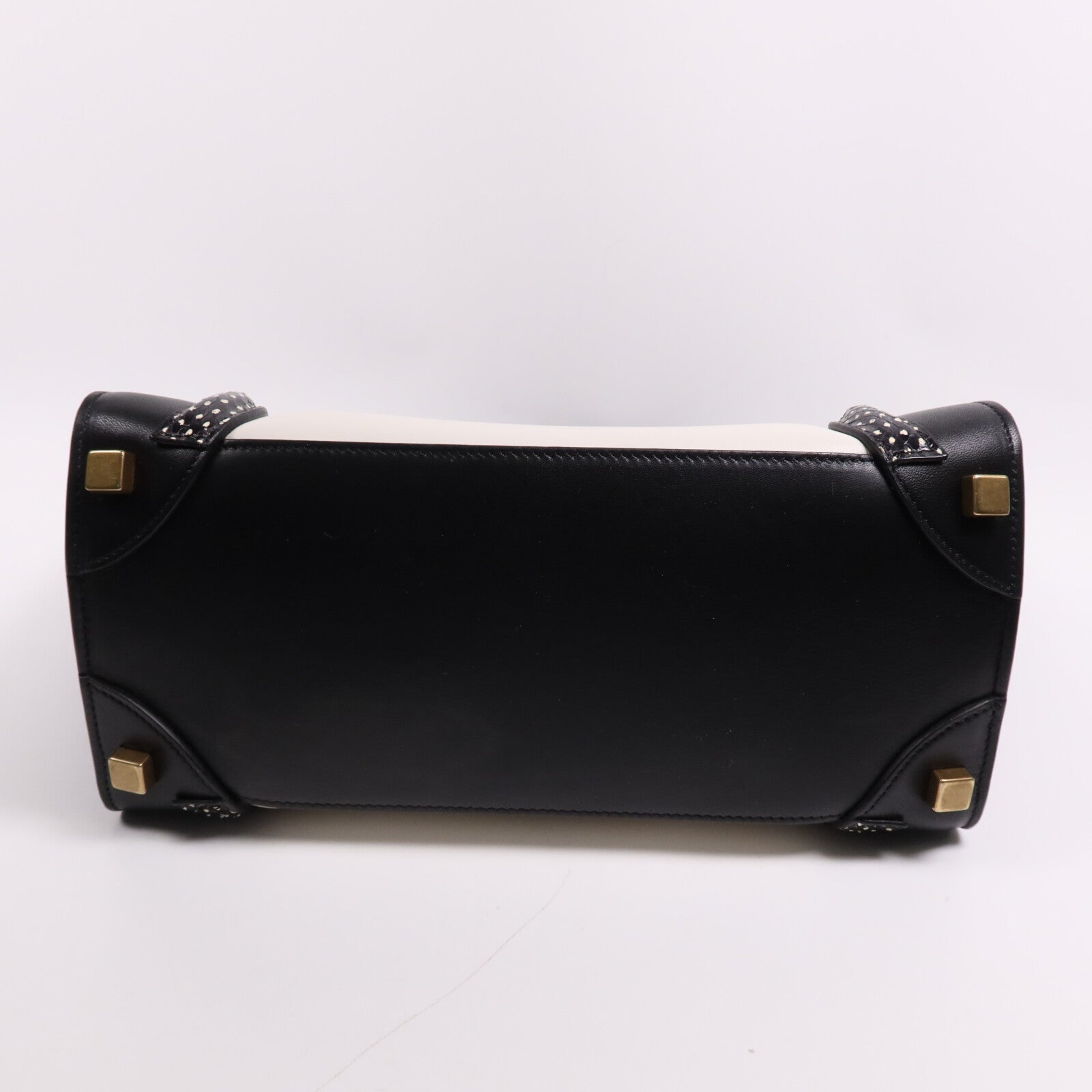 CELINE 牛皮皮革Micro Luggage Tote金扣手挽袋