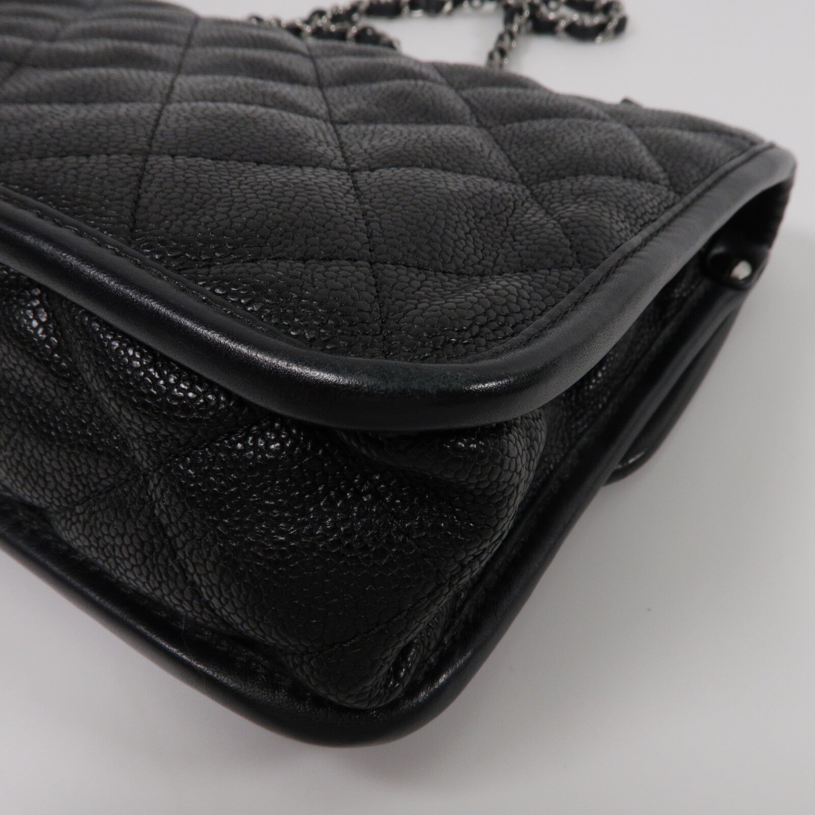 CHANEL 牛皮皮革French Riviera Flap鏈帶肩背袋