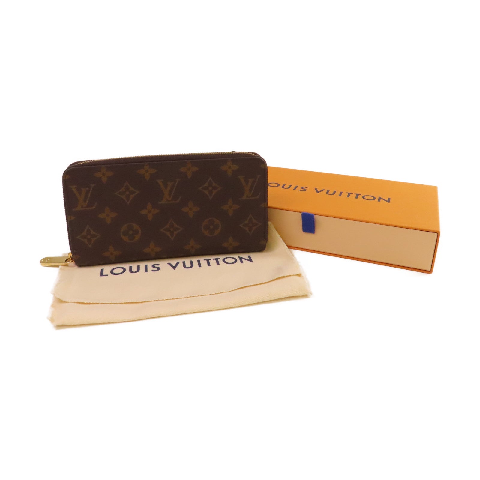 LOUIS VUITTON Monogram Zippy Long Wallet金扣拉鏈長錢包啡色