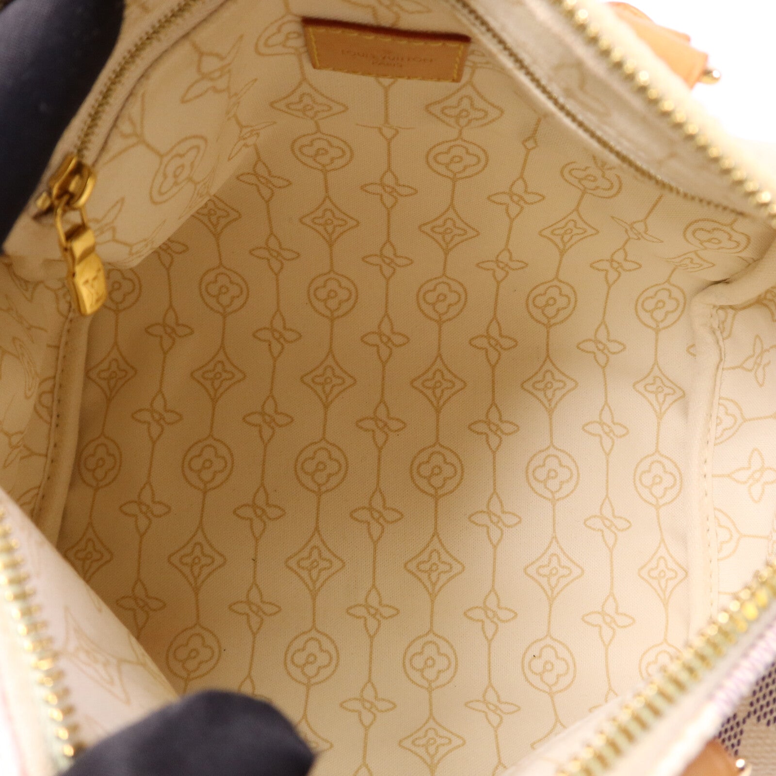 LOUIS VUITTON Damier Azur Speedy Boudouliere 25金扣手挽肩背兩用袋