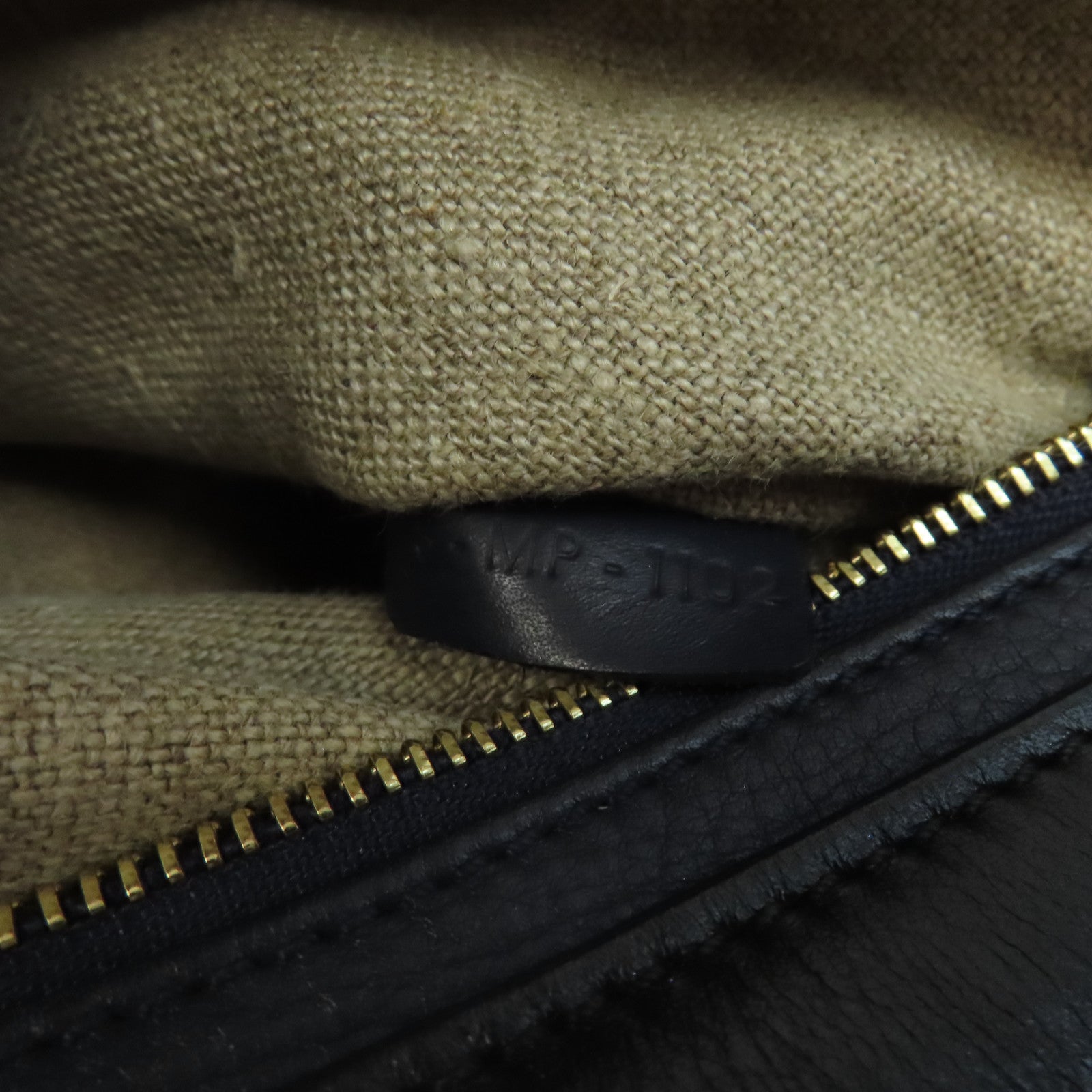 CELINE 【激減優惠】牛皮皮革Trapeze金扣手挽肩背兩用袋深藍色/米色