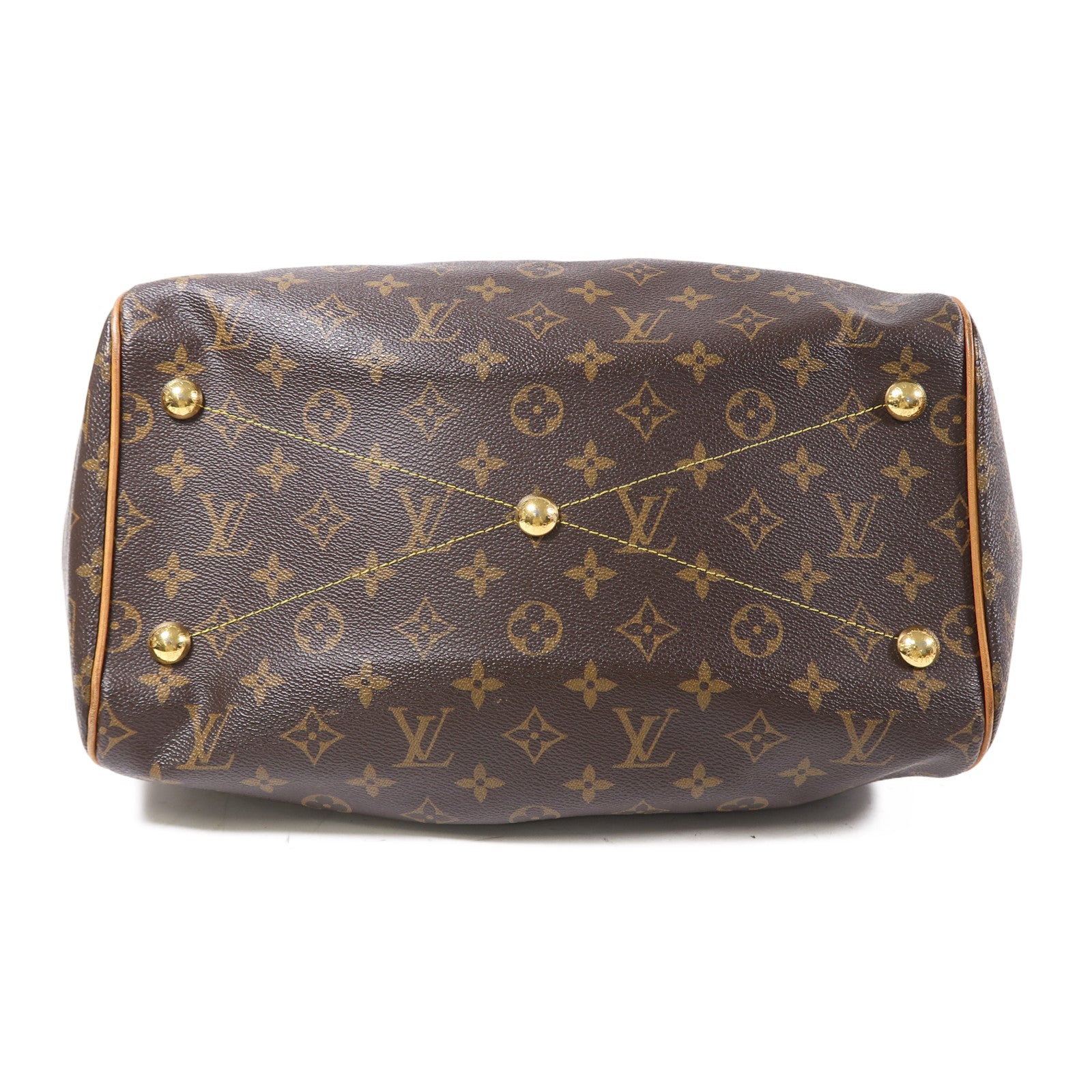 LOUIS VUITTON (PRICE DOWN) LV GHW Tivoli GM Shoulder Bag M40144 Monogram Brown