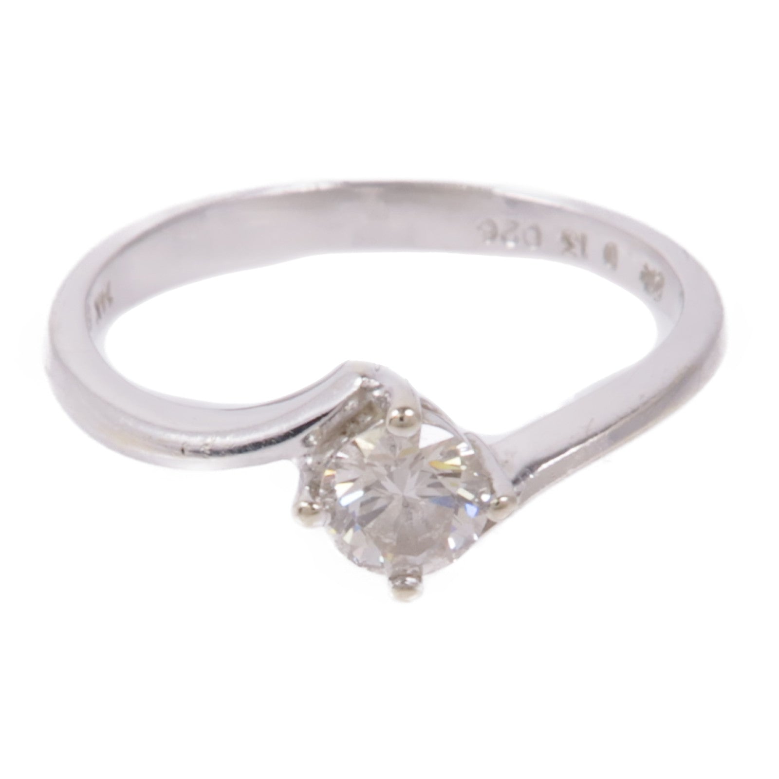 JEWELRY 14K白金Diamond Ring鑽石戒指US#6