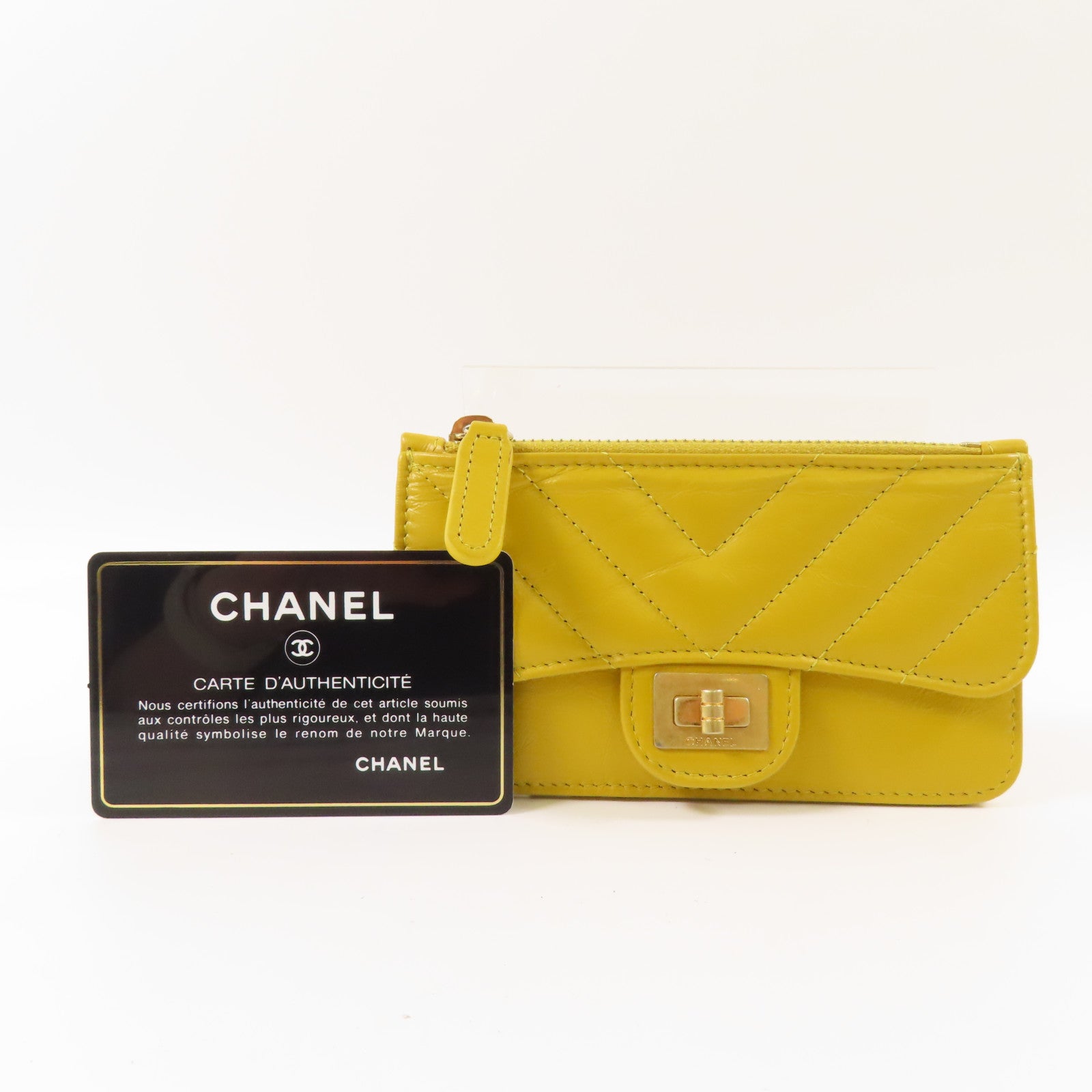 CHANEL 皮革2.55 Card Case金扣卡片套
