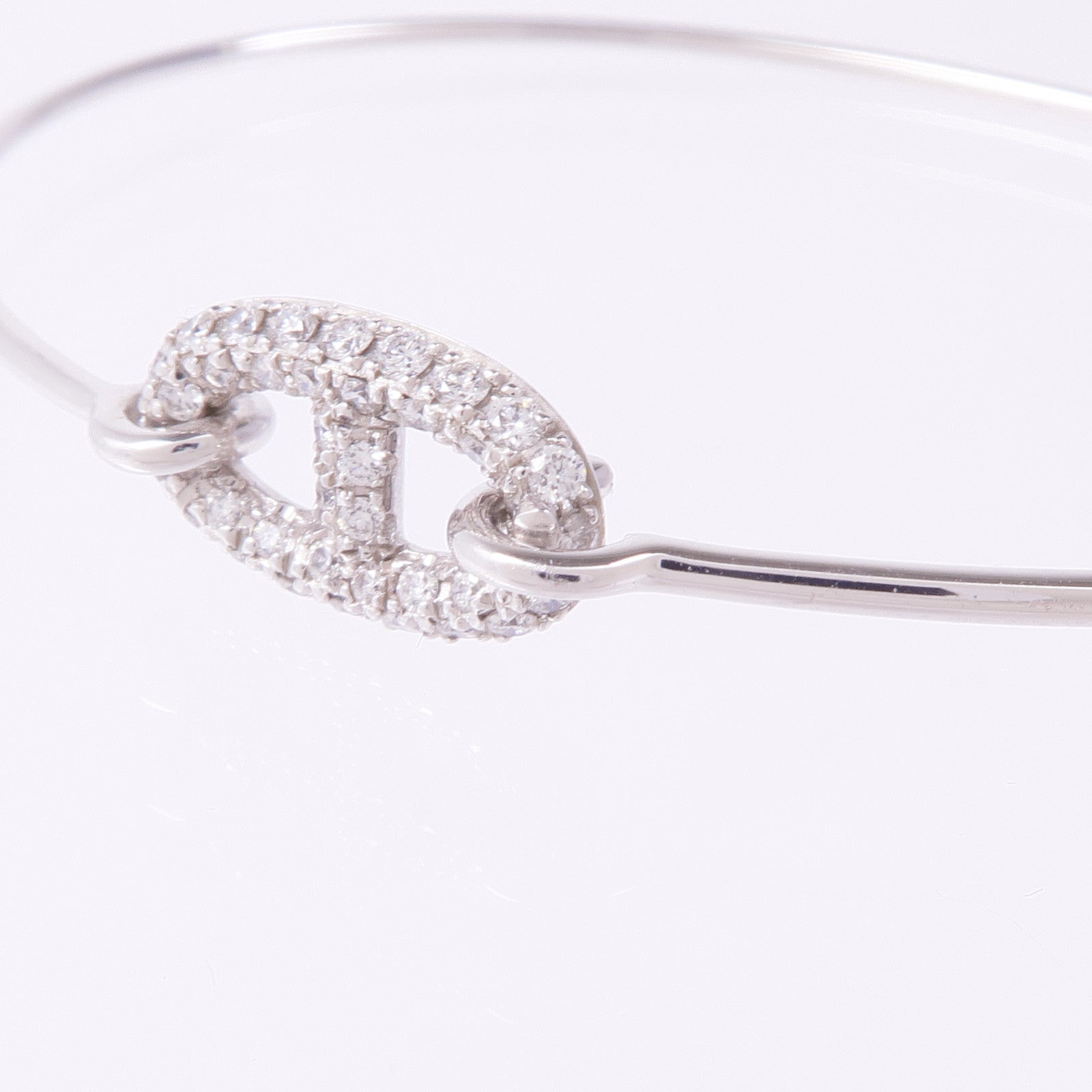 HERMES 18K白金Ronde Chaine D'ancre Diamond Bracelet鑽石手鏈