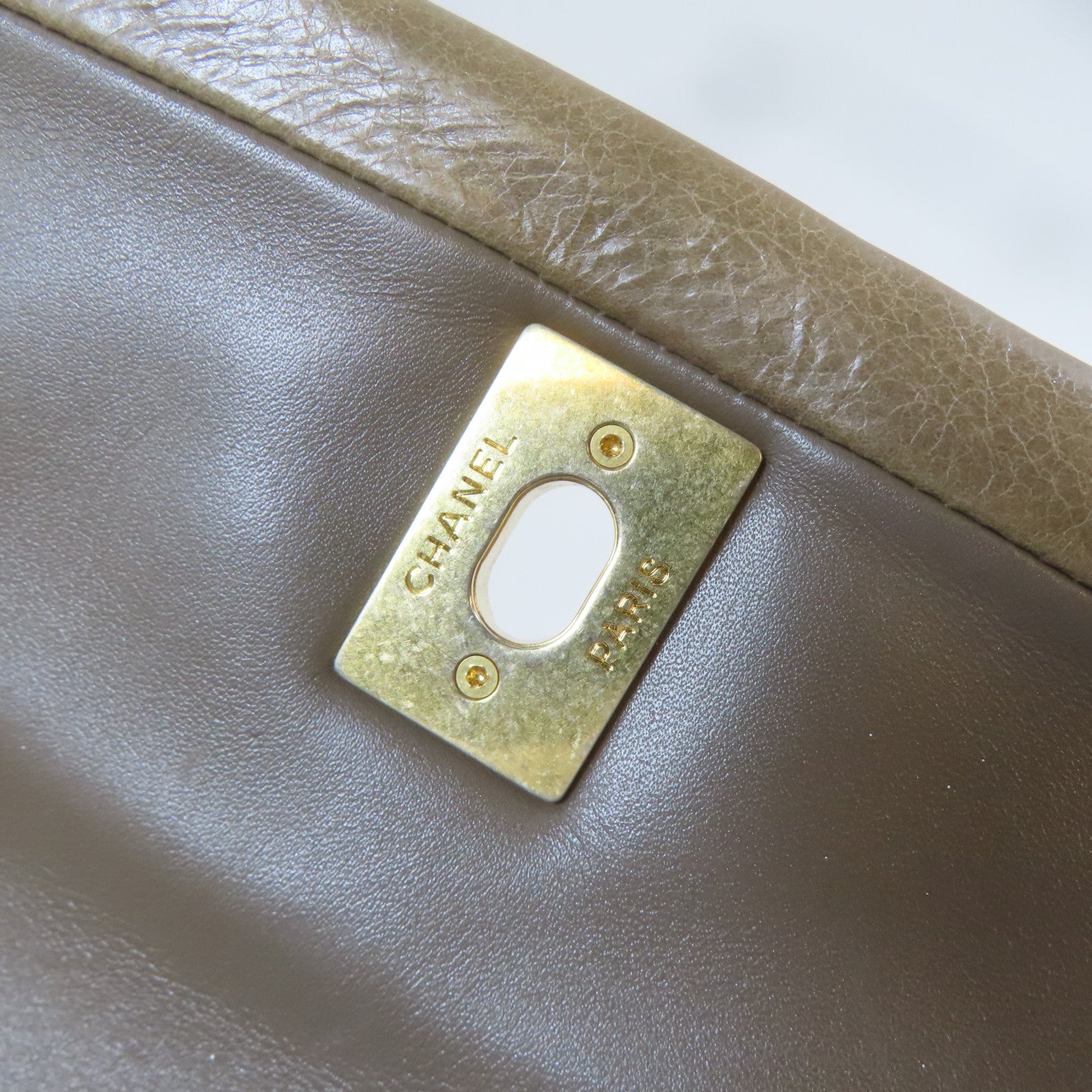 CHANEL 【激減優惠】菱格牛皮皮革Chain Shoulder Bag金扣鏈帶肩背袋啡色