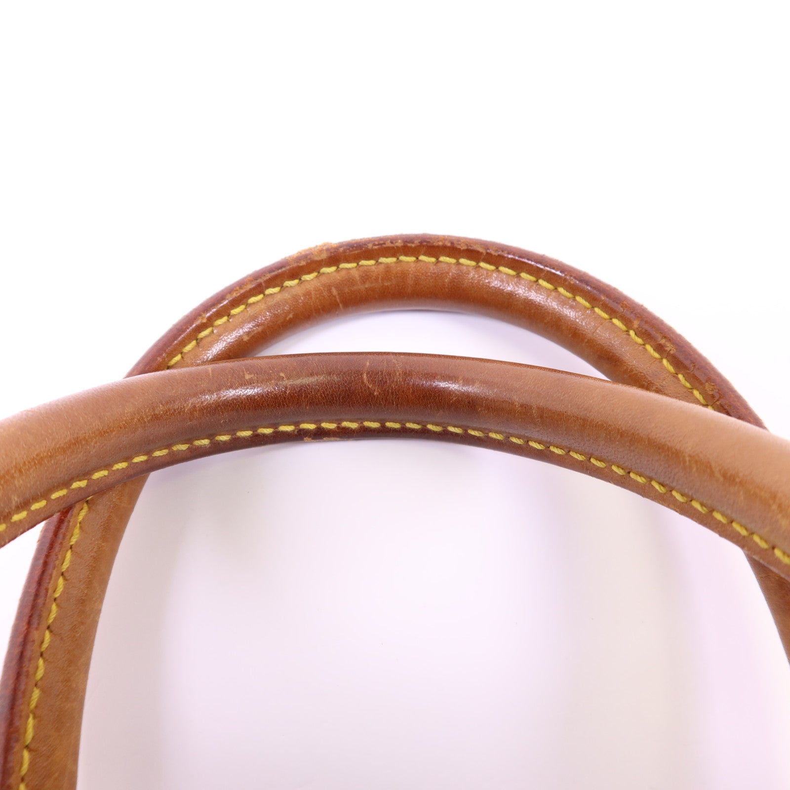 LOUIS VUITTON Monogram Deauville金扣手挽袋棕色