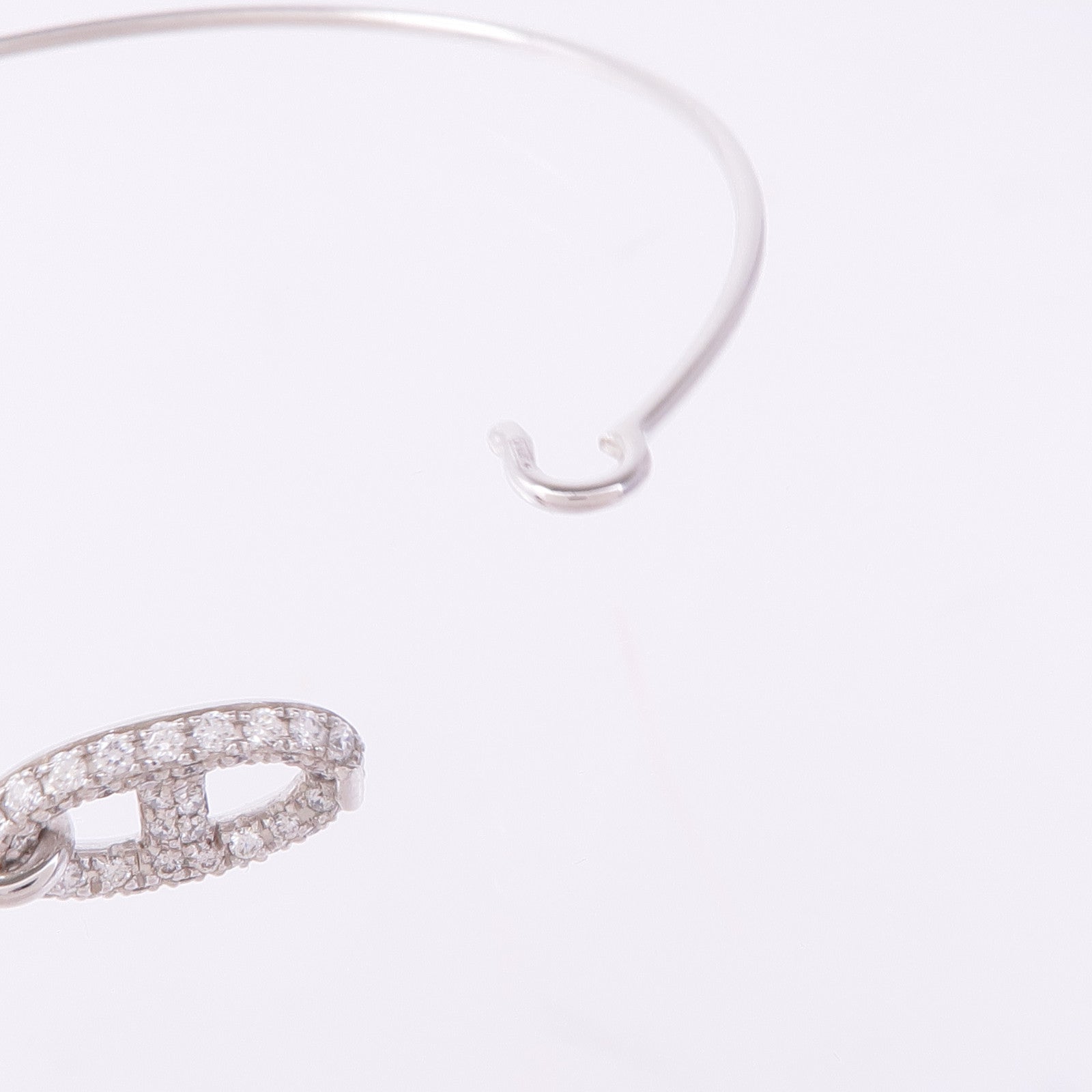 HERMES 18K白金Ronde Chaine D'ancre Diamond Bracelet鑽石手鏈