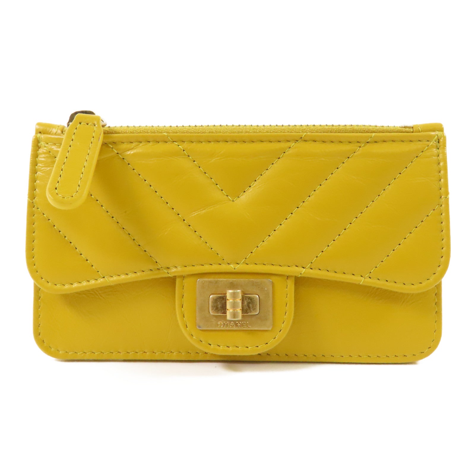 CHANEL 皮革2.55 Card Case金扣卡片套