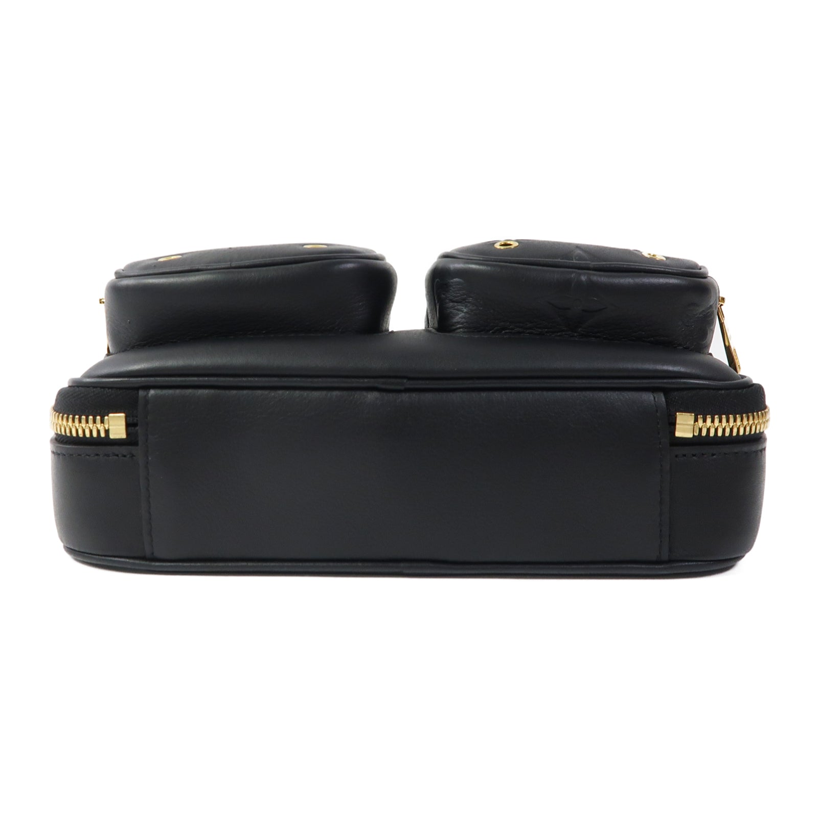 LOUIS VUITTON 牛皮皮革Utility Crossbody金扣手挽肩背兩用袋黑色