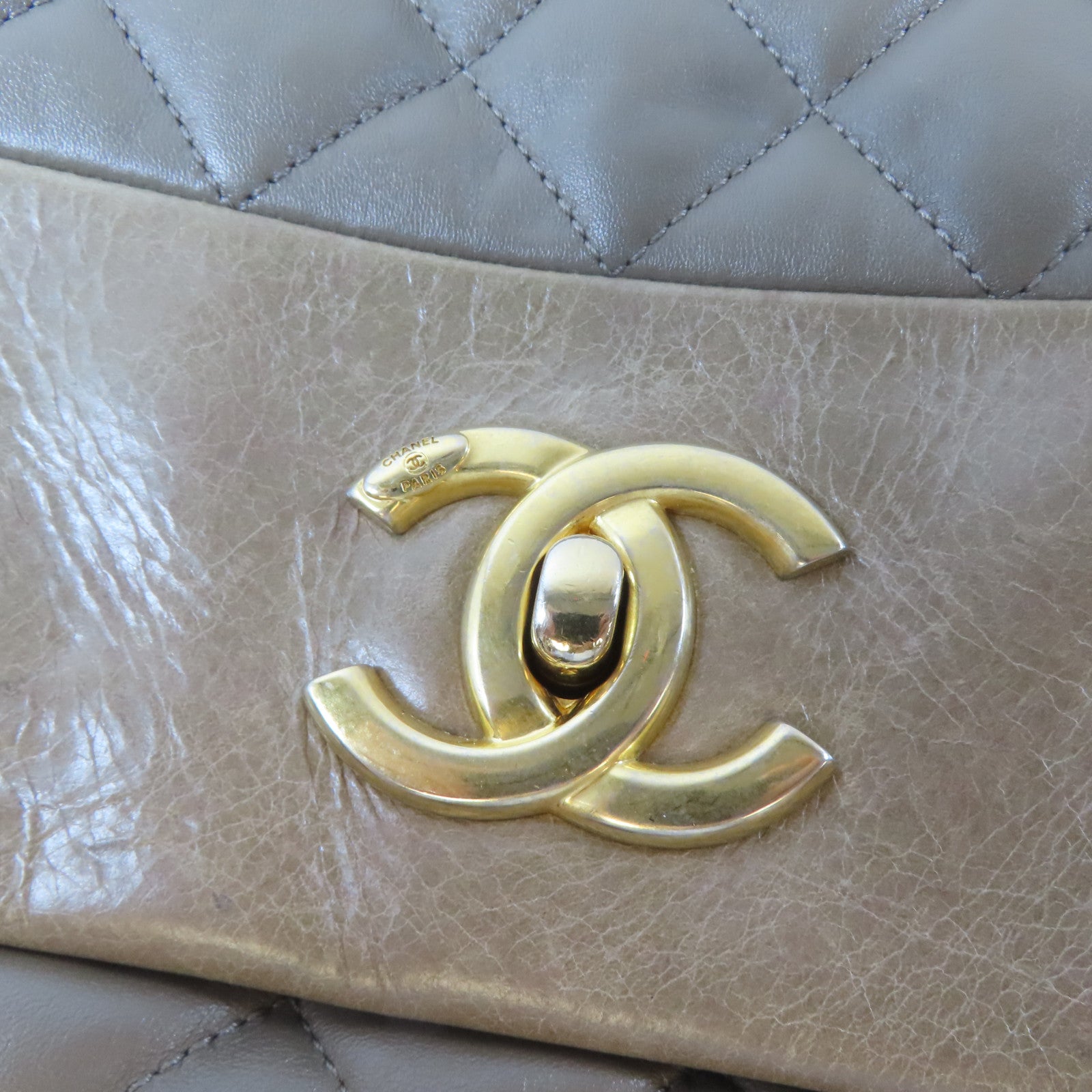 CHANEL 【激減優惠】菱格牛皮皮革Chain Shoulder Bag金扣鏈帶肩背袋啡色