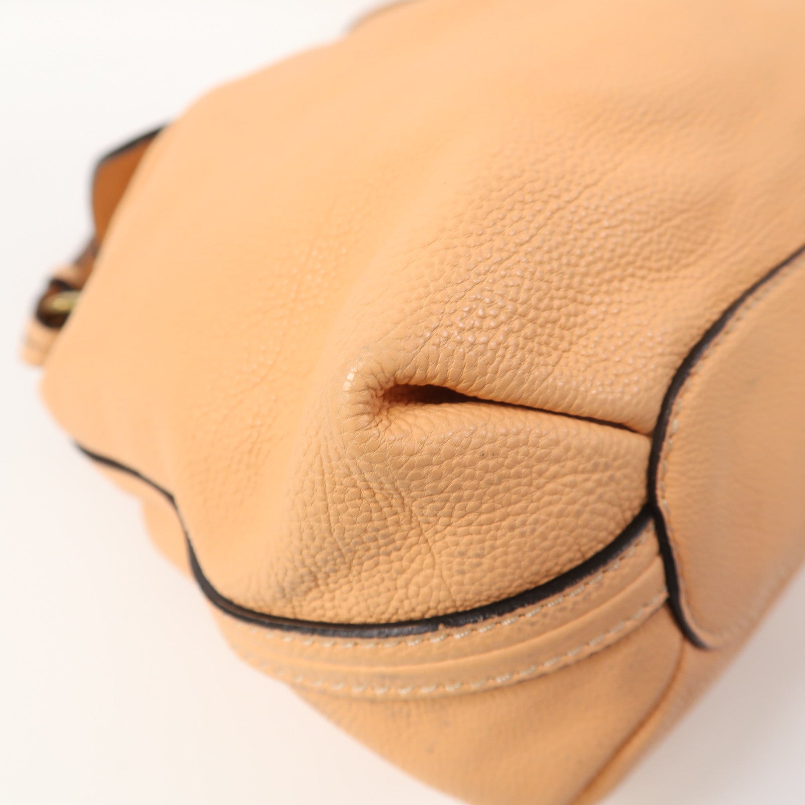 Chloe 【激減優惠】牛皮皮革Shoulder Bag金扣手挽肩背兩用袋杏黃色