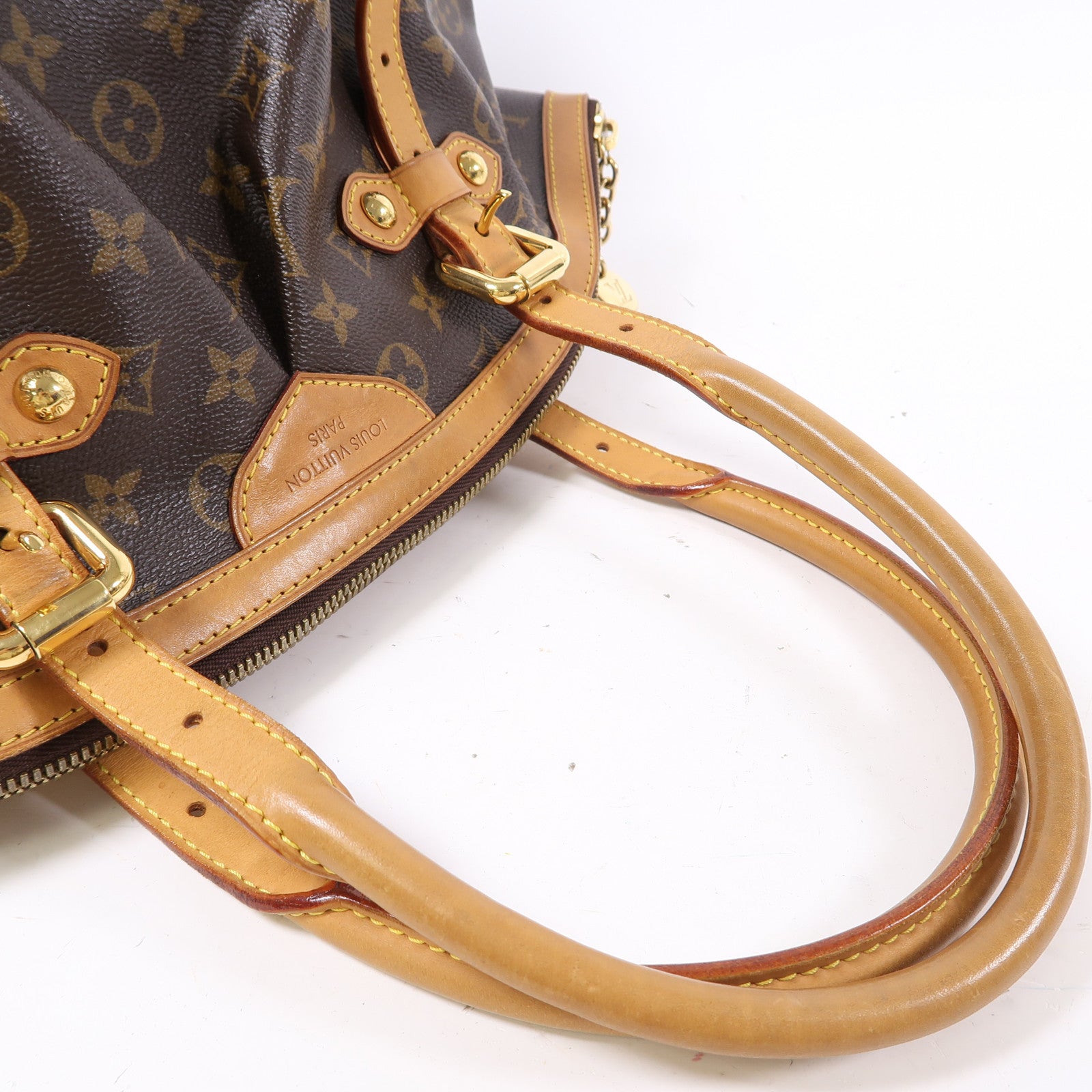 LOUIS VUITTON (PRICE DOWN) LV GHW Tivoli GM Shoulder Bag M40144 Monogram Brown