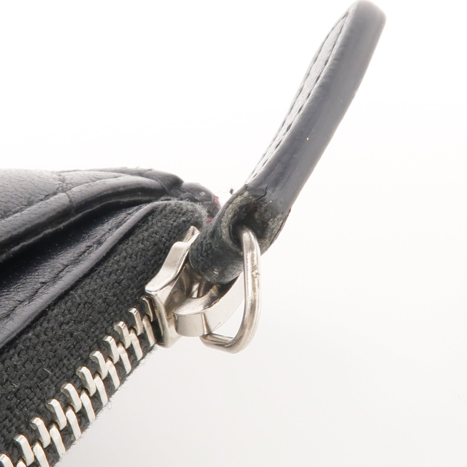 CHANEL 羊皮皮革Zipped Long Wallet銀扣長錢包