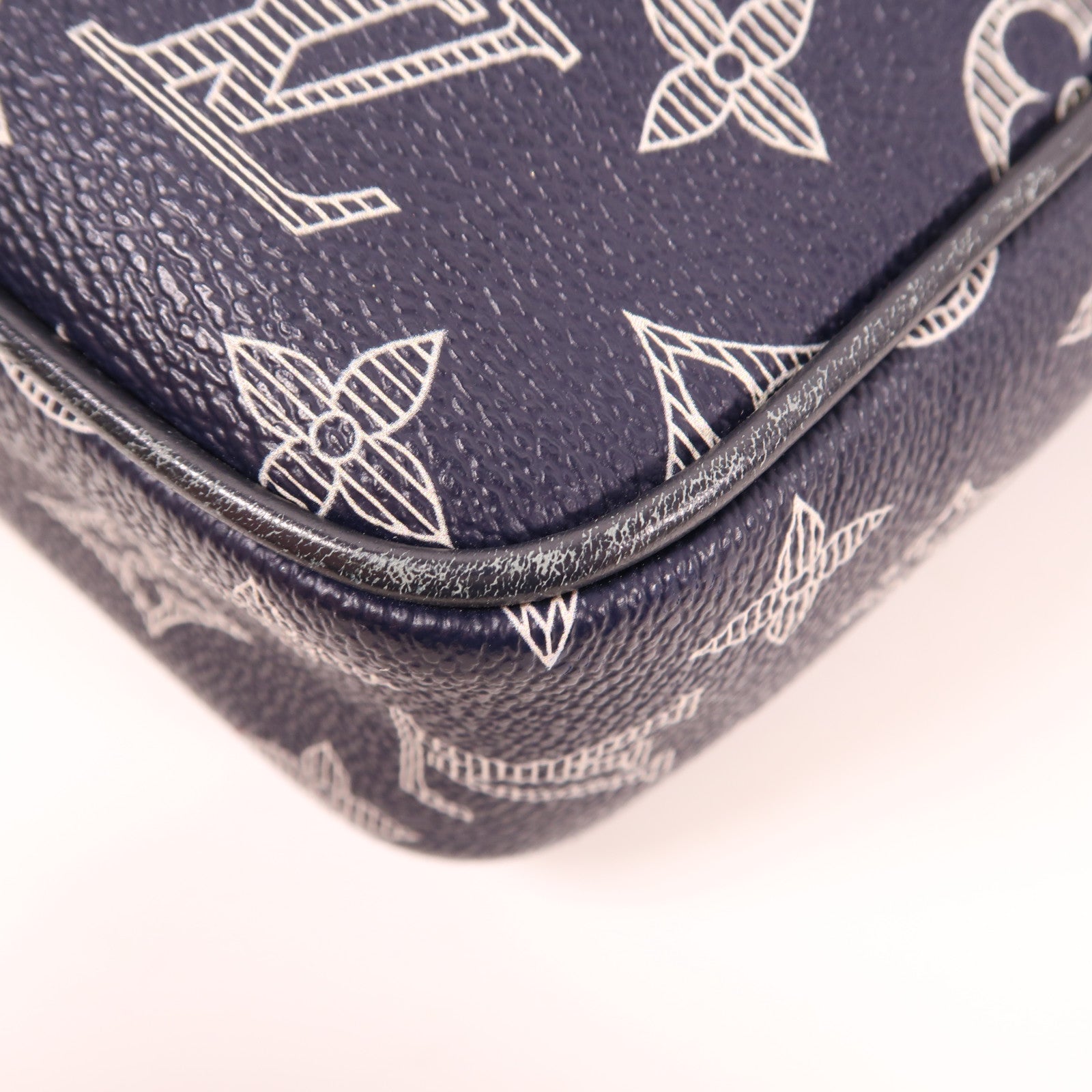 LOUIS VUITTON Monogram Upside-down Danube肩背袋深藍色