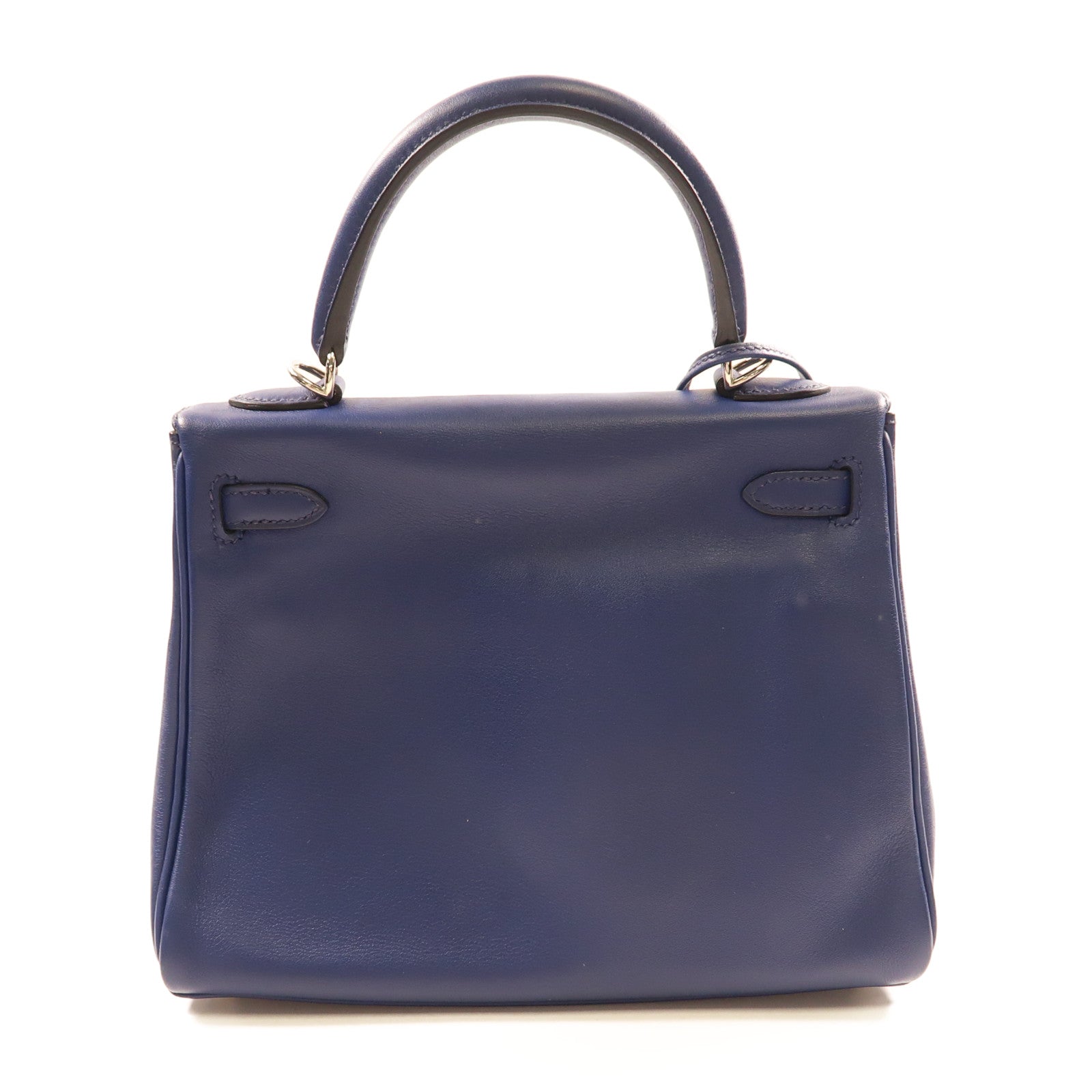 HERMES 【激減優惠】Swift皮革Kelly 25銀扣手挽肩背兩用袋73 Bleu Saphir/藍寶石