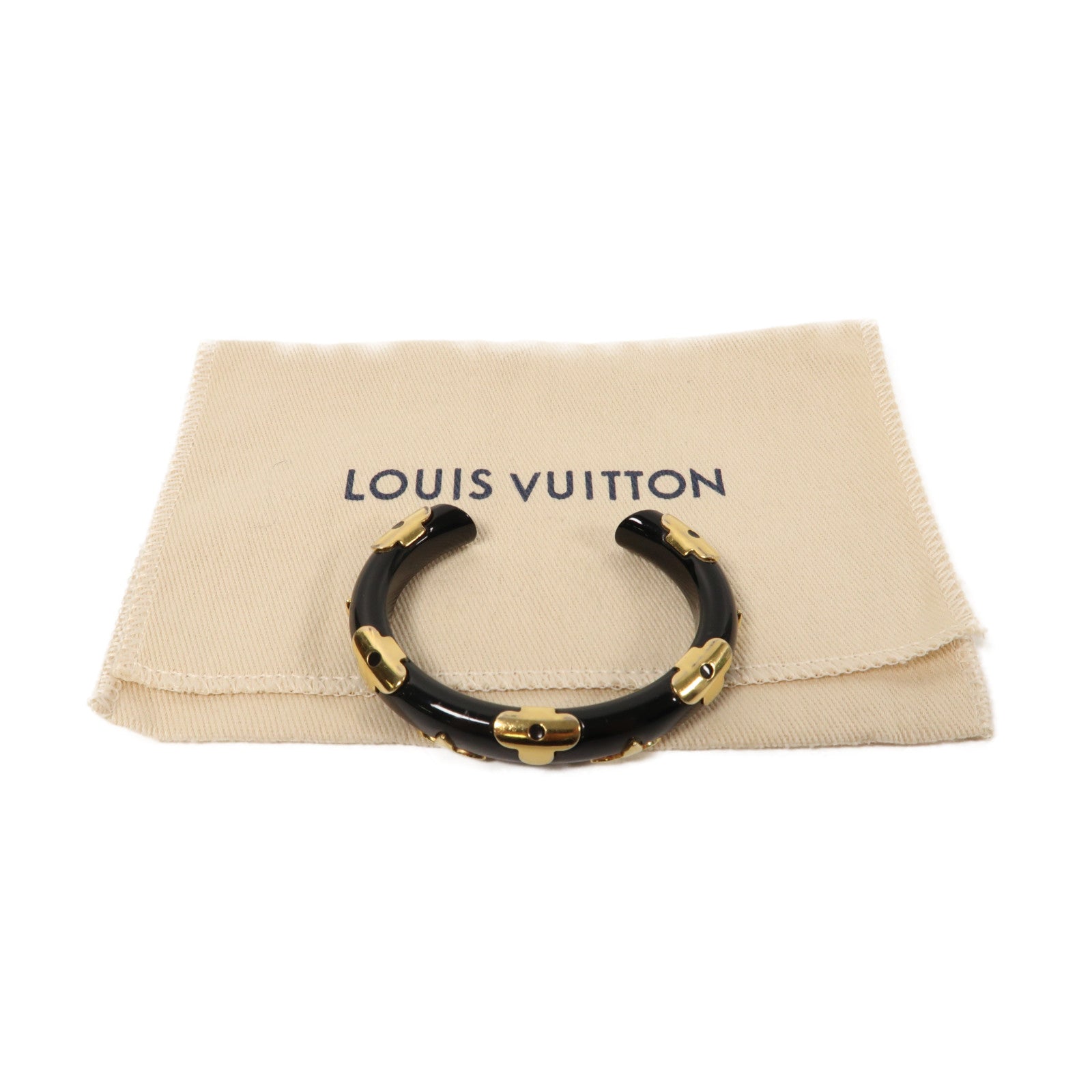 LOUIS VUITTON PVC Daily Monogram Bangle手鐲黑色/金色