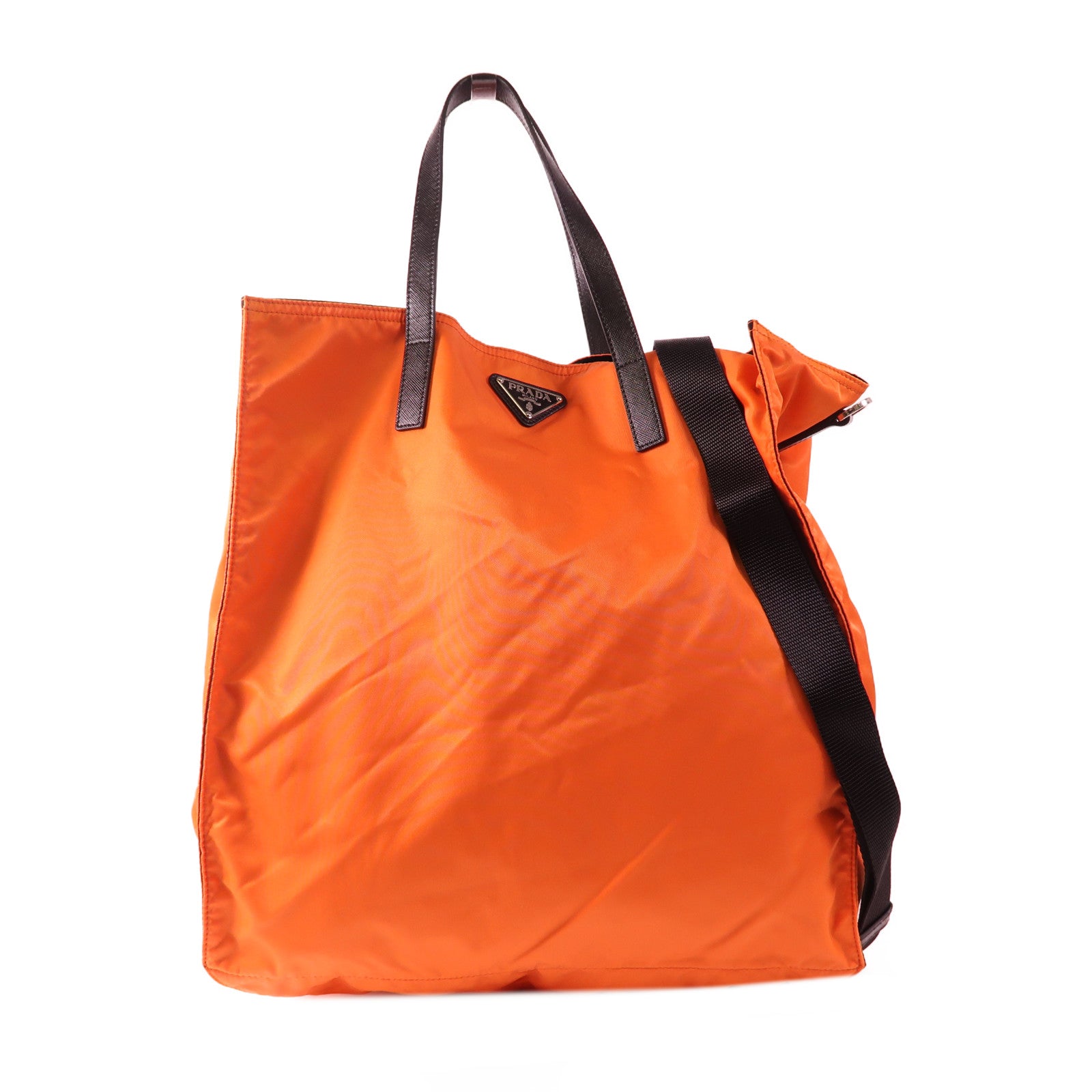 PRADA 尼龍2 Way Shoulder銀扣手挽肩背兩用袋