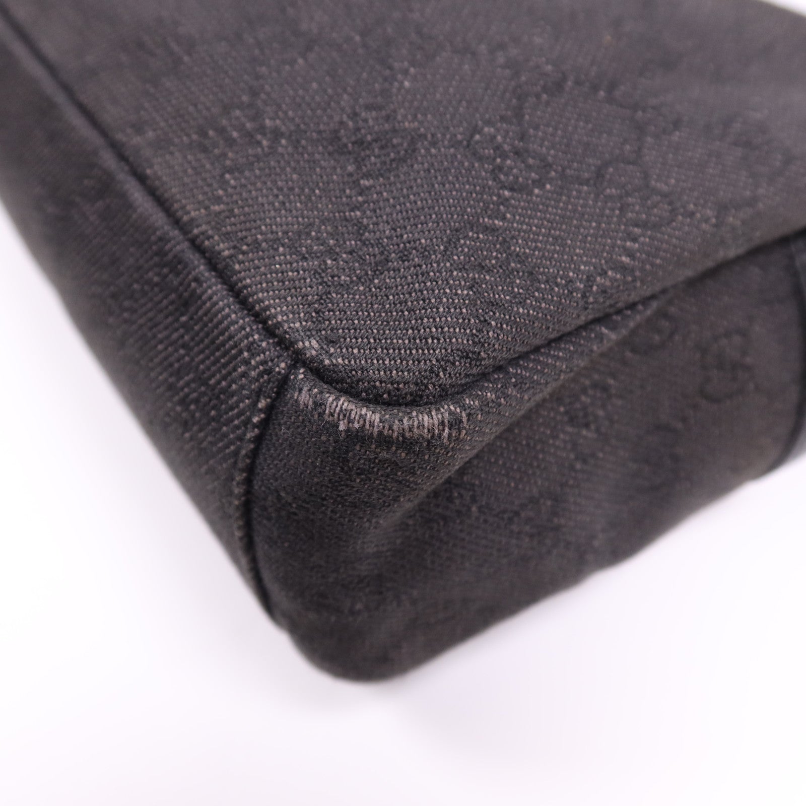 GUCCI 帆布Shoulder Bag銀扣肩背袋