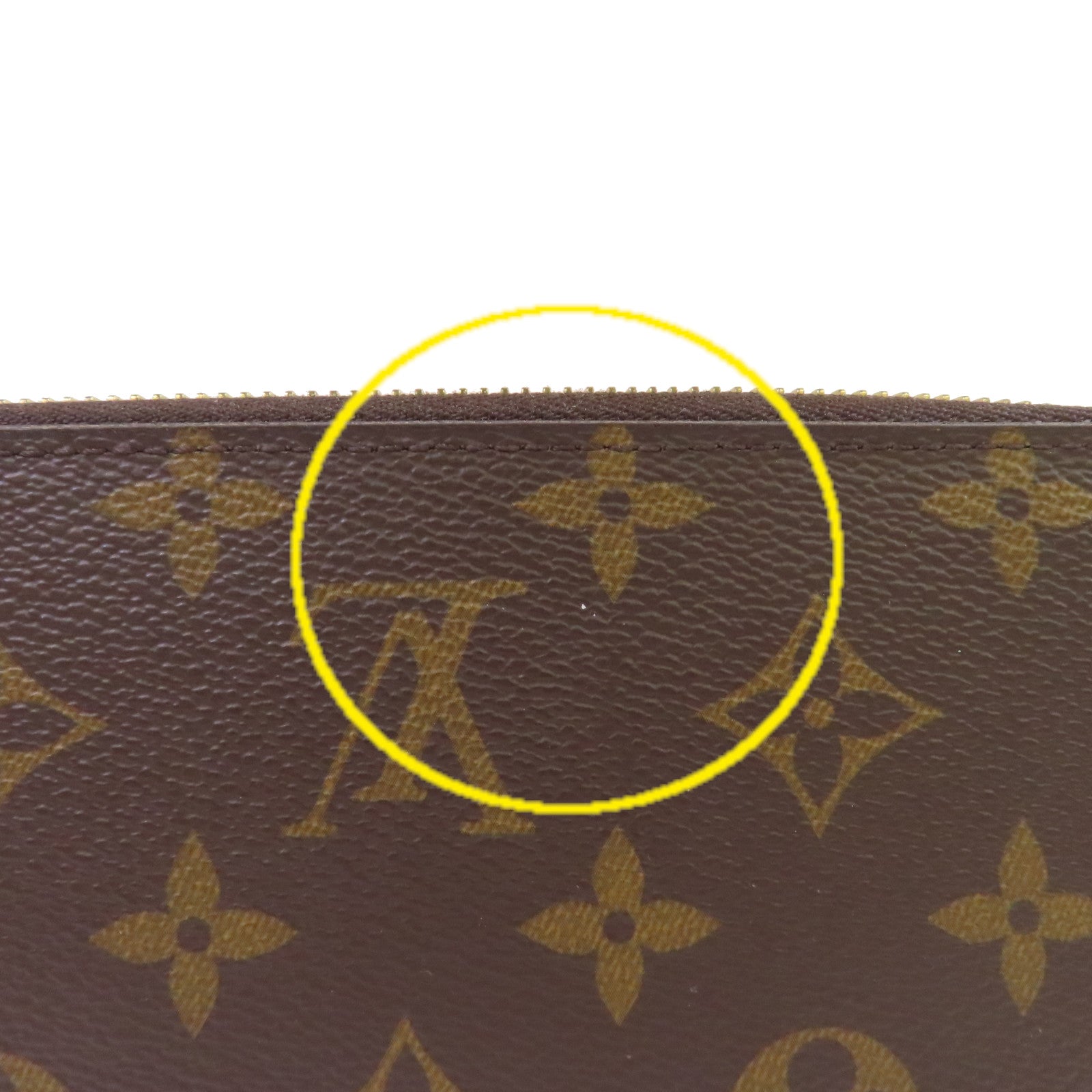 LOUIS VUITTON Monogram Zippy Long Wallet金扣拉鏈長錢包啡色