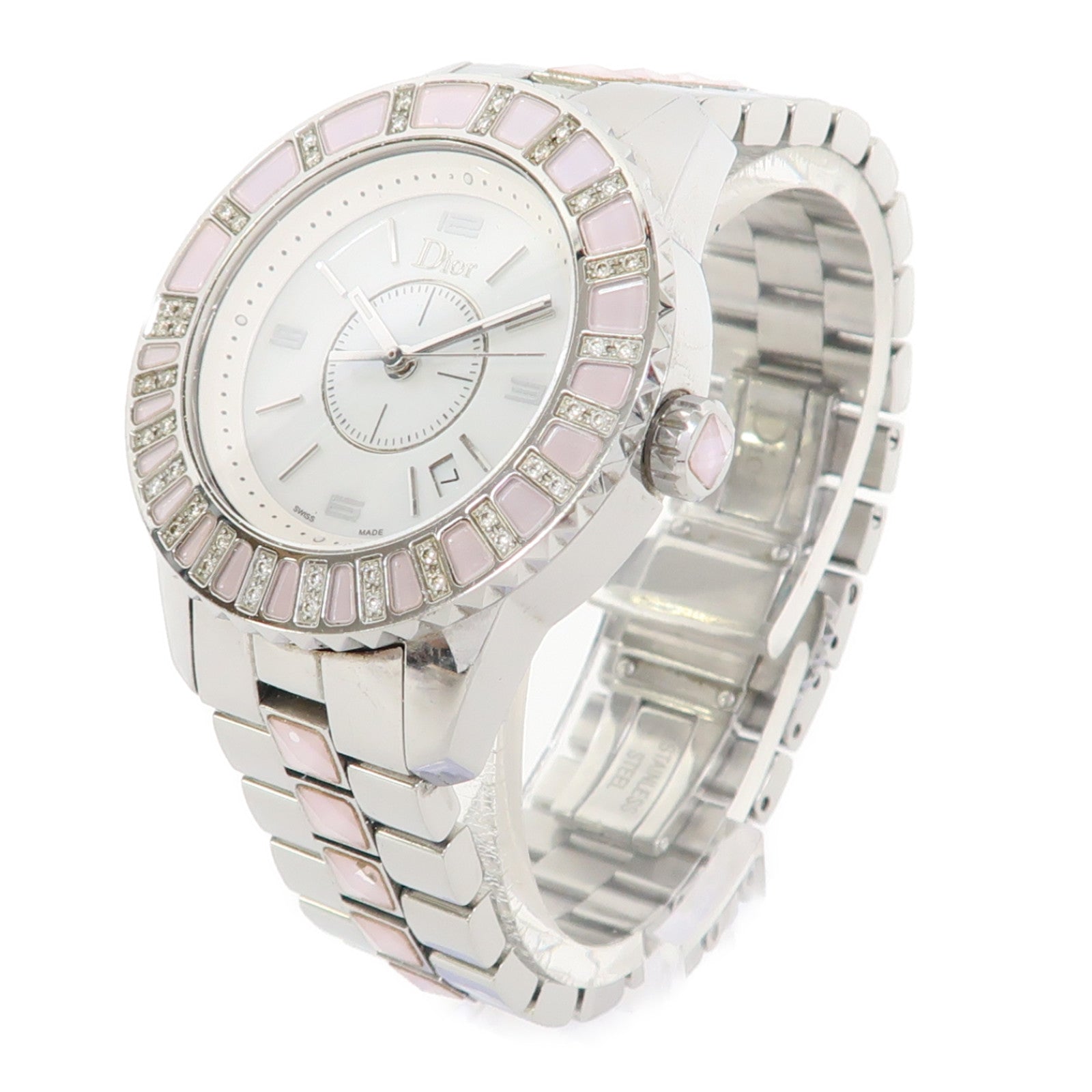 Dior Watch不鏽鋼手錶石英機芯珠光色