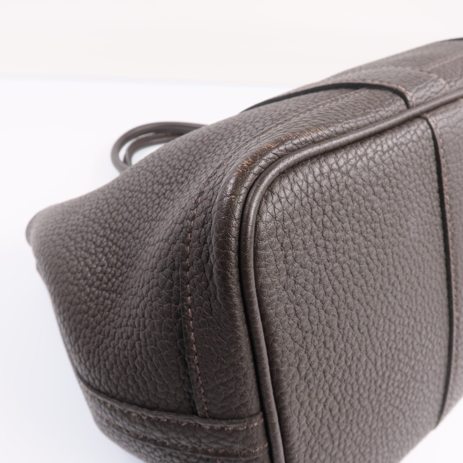 HERMES Negonda皮革Garden Party TPM銀扣手挽袋Ebene