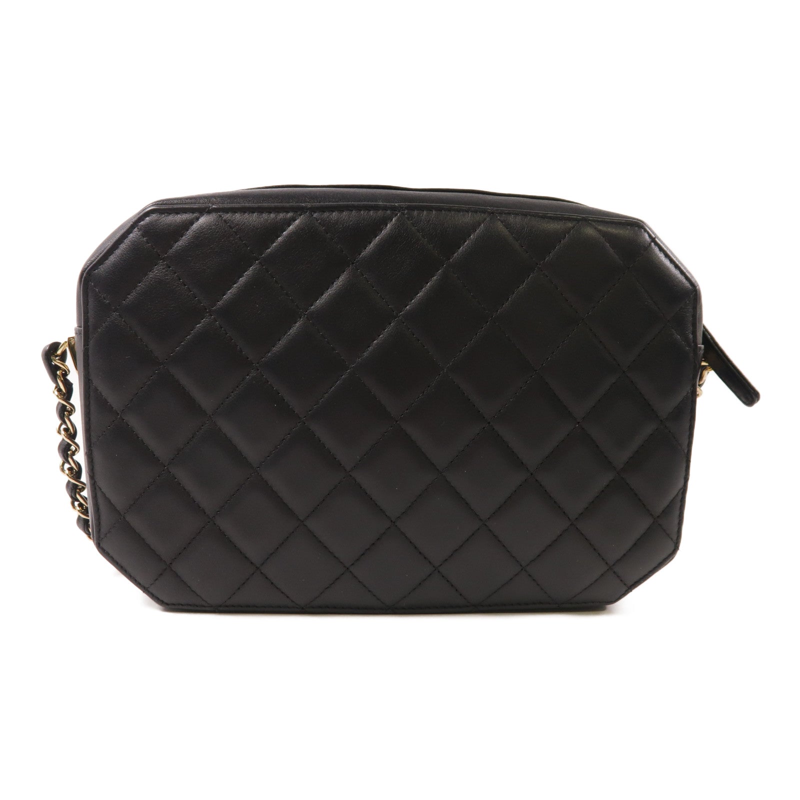 CHANEL 羊皮皮革Shoulder Bag金扣鏈帶肩背袋