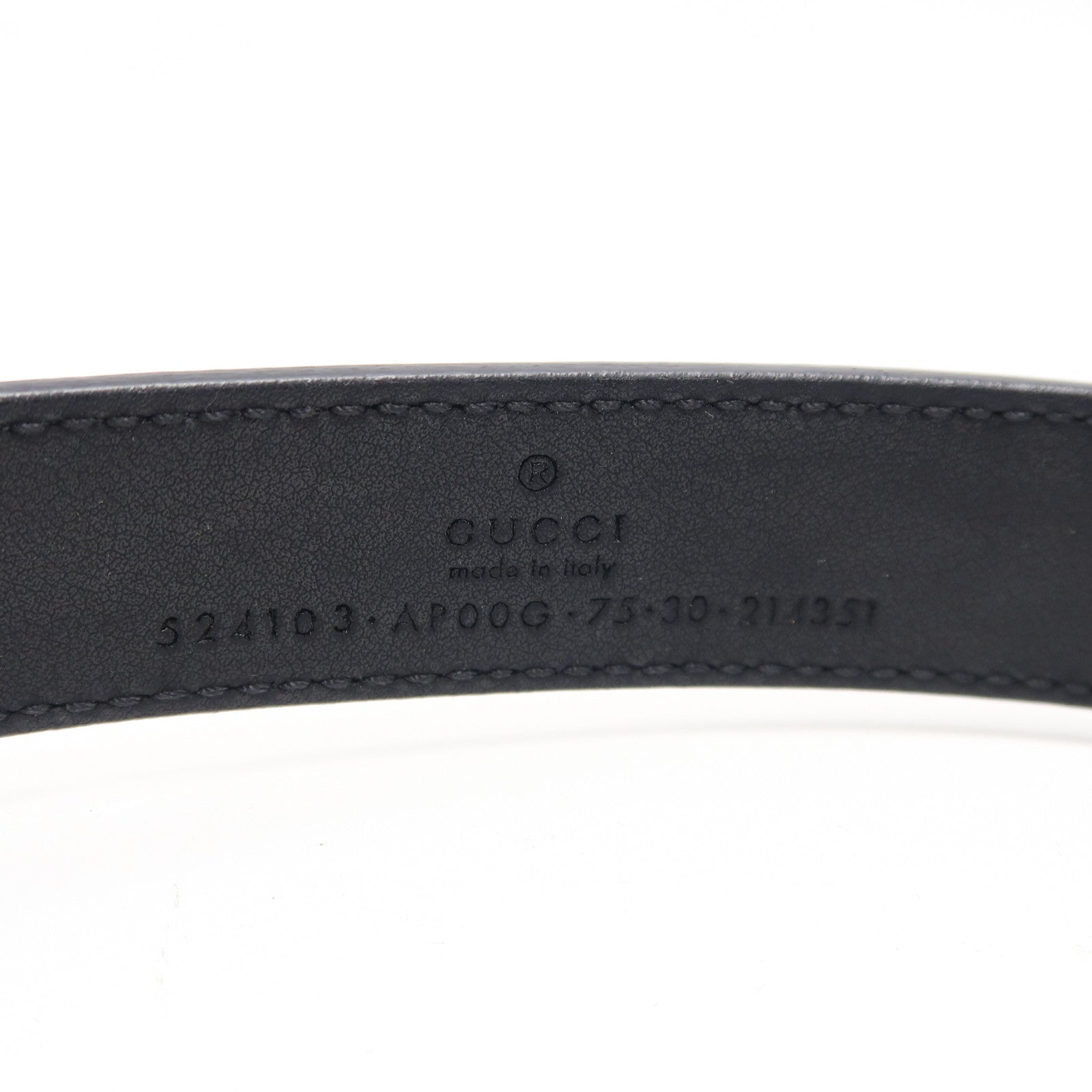 GUCCI 牛皮皮革Belt金扣皮帶黑色