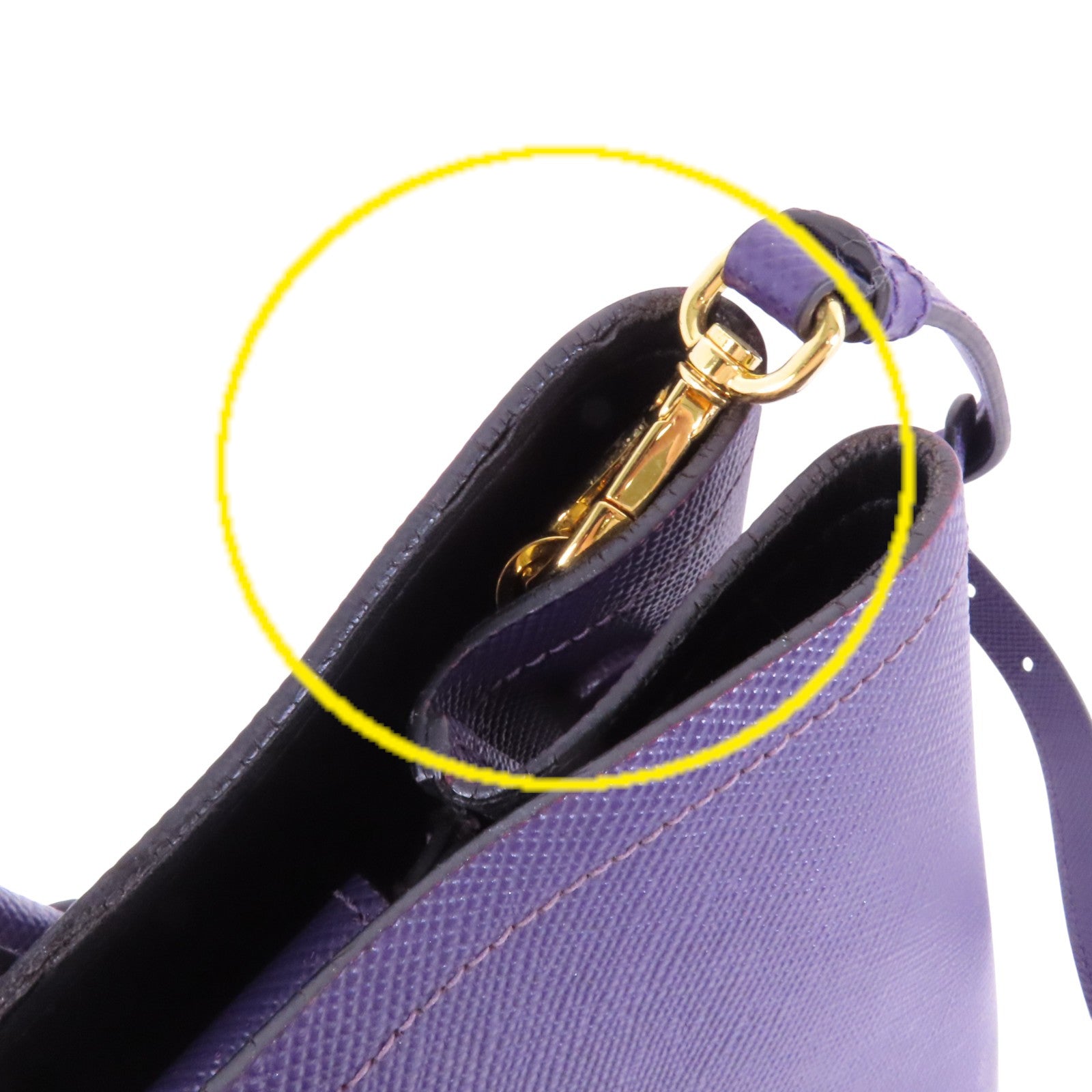 PRADA Saffiano皮革Double金扣手挽肩背兩用袋