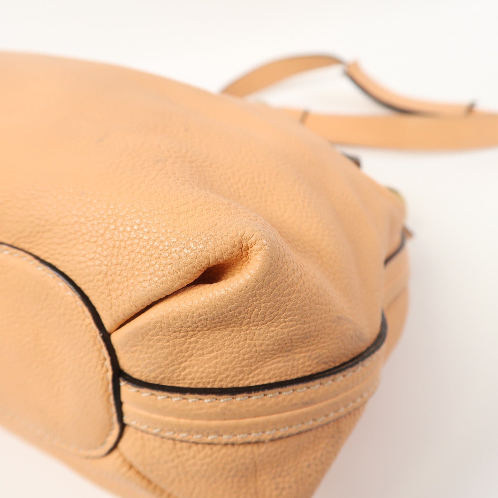 Chloe 【激減優惠】牛皮皮革Shoulder Bag金扣手挽肩背兩用袋杏黃色