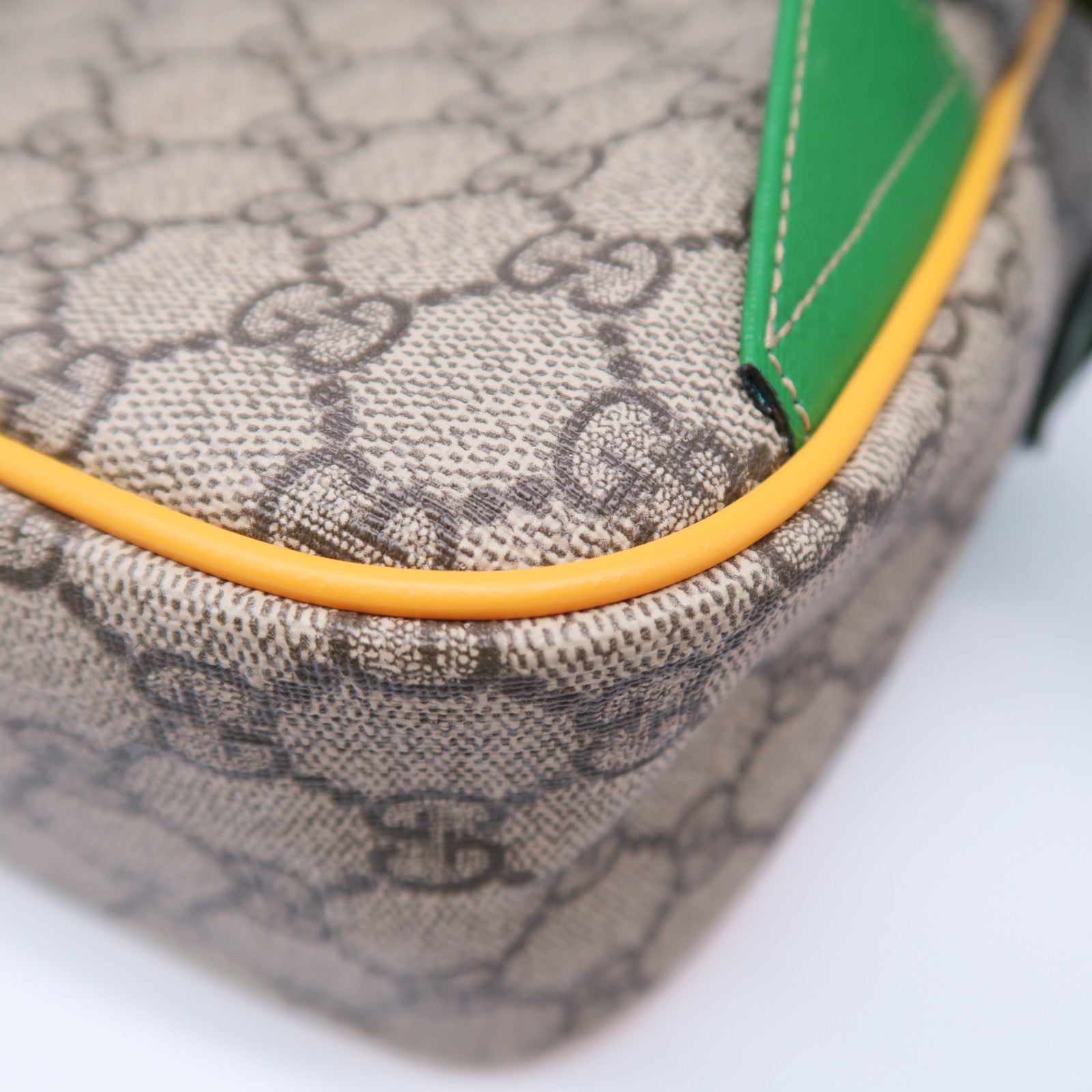 GUCCI 【清倉大減價】塗層帆布Backpack銀扣背包啡色/綠色/橙色