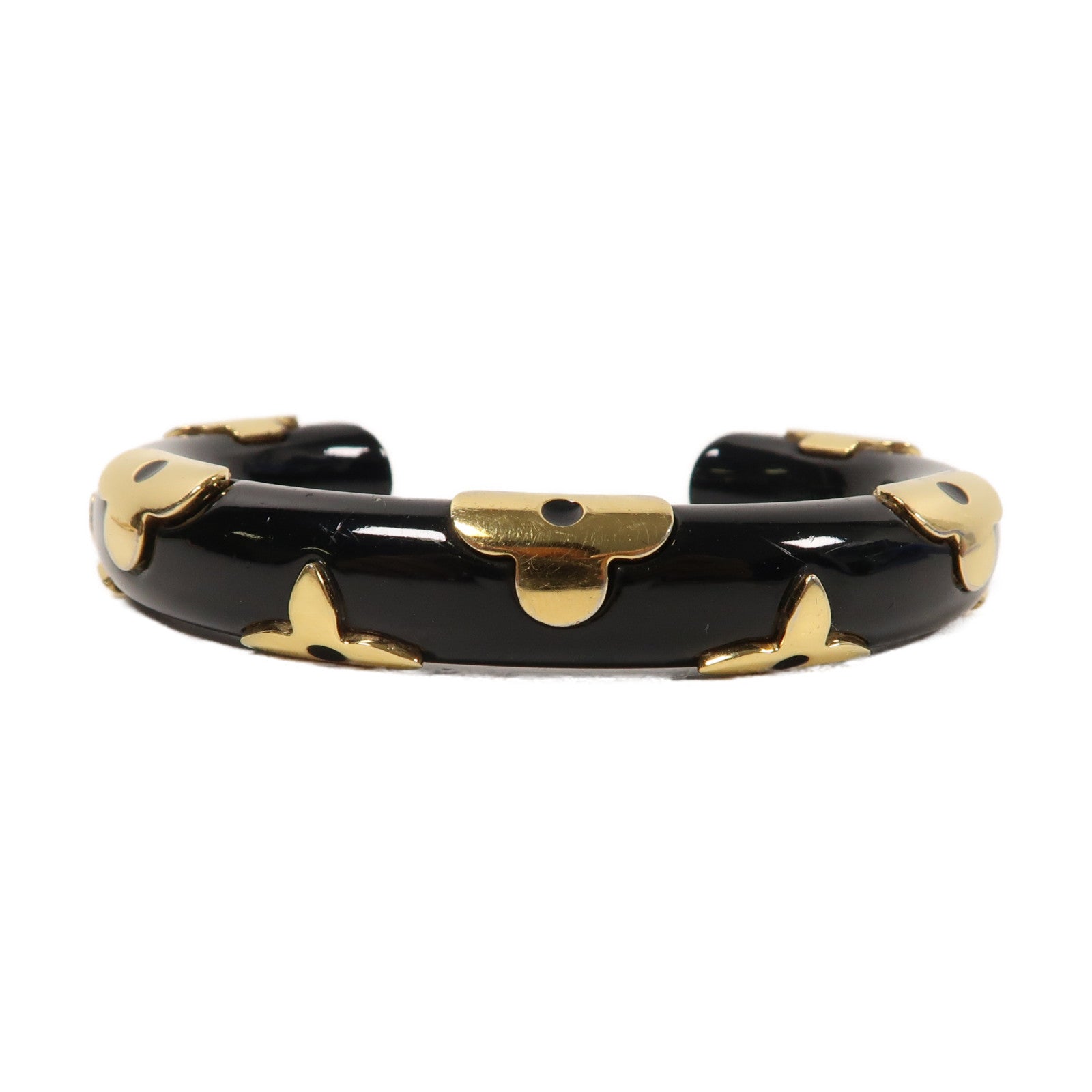 LOUIS VUITTON PVC Daily Monogram Bangle手鐲黑色/金色