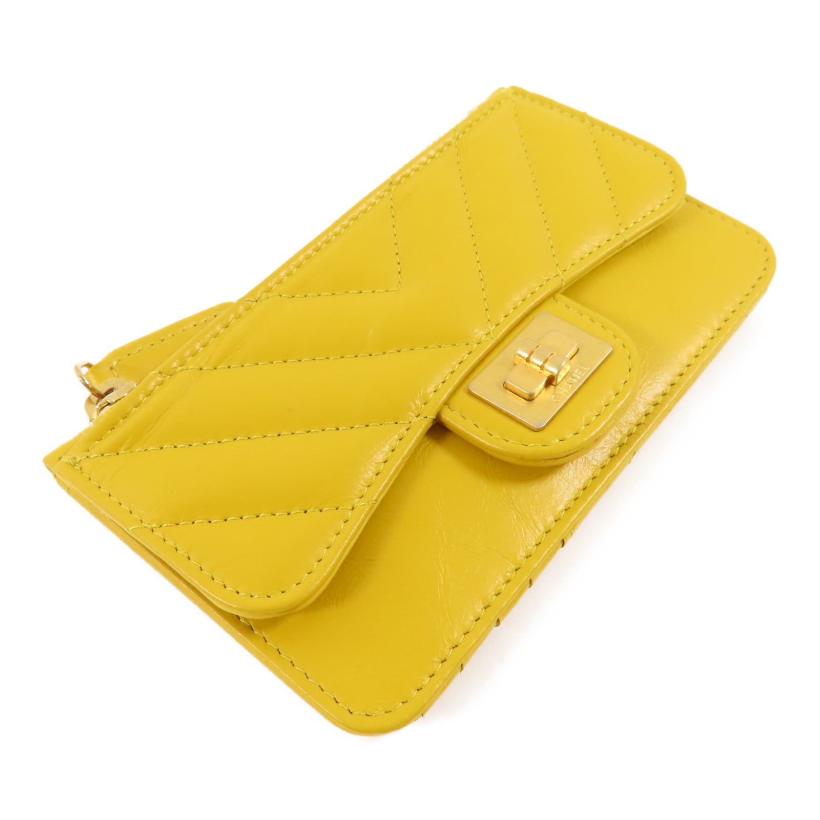 CHANEL 皮革2.55 Card Case金扣卡片套