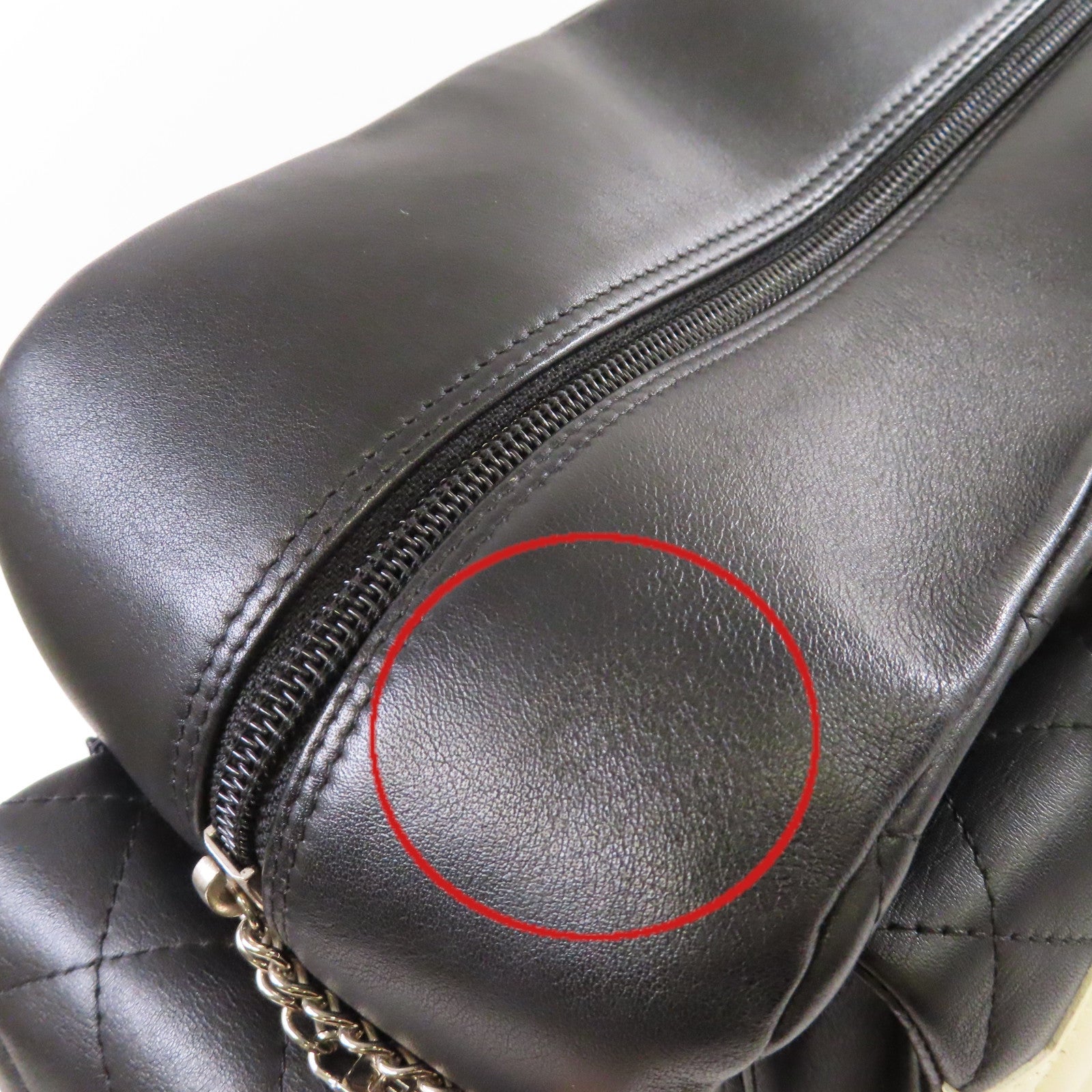 CHANEL 菱格牛皮皮革Cambon Shoulder Bag銀扣肩背袋黑色