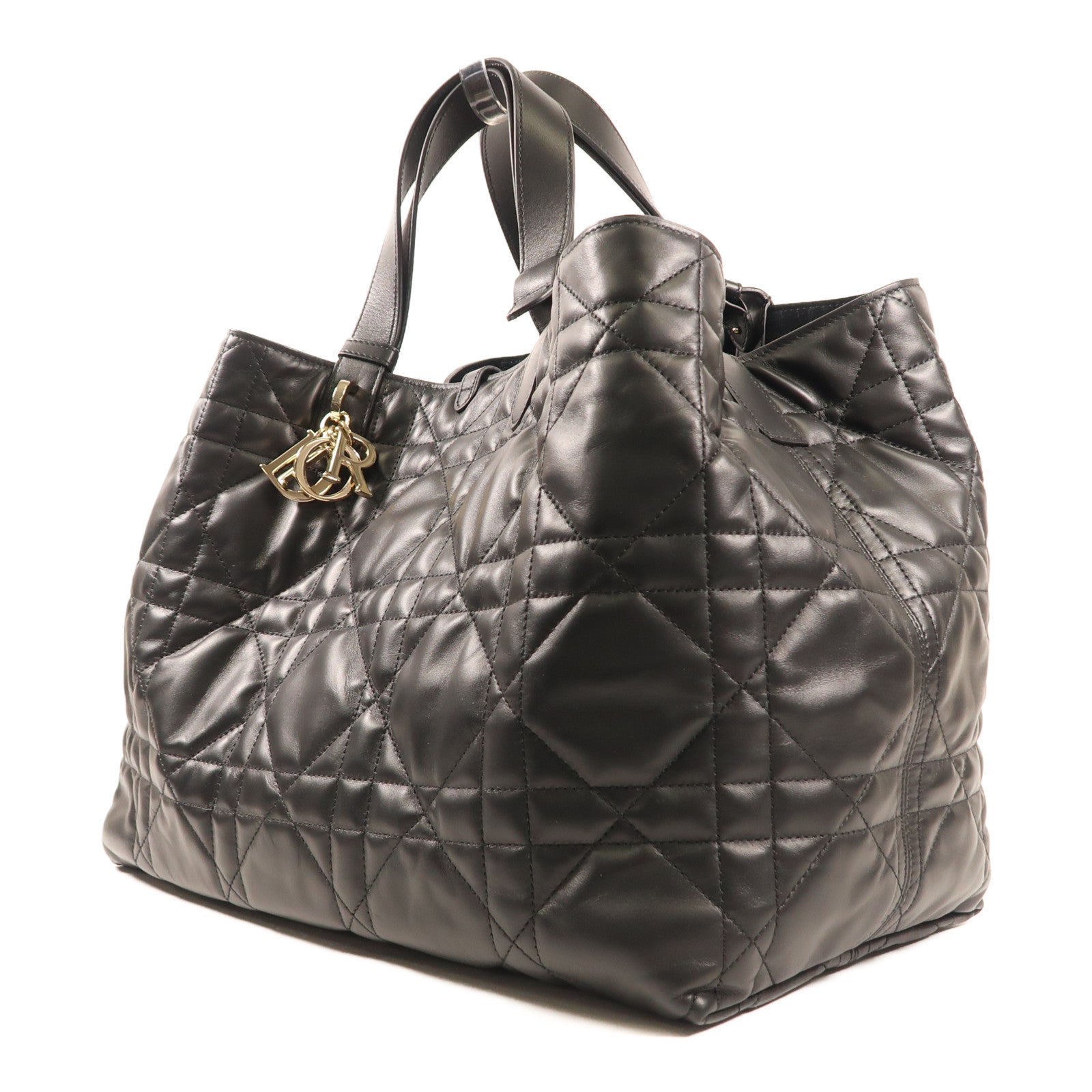 Dior 牛皮皮革Large Dior Toujours銀扣手挽袋