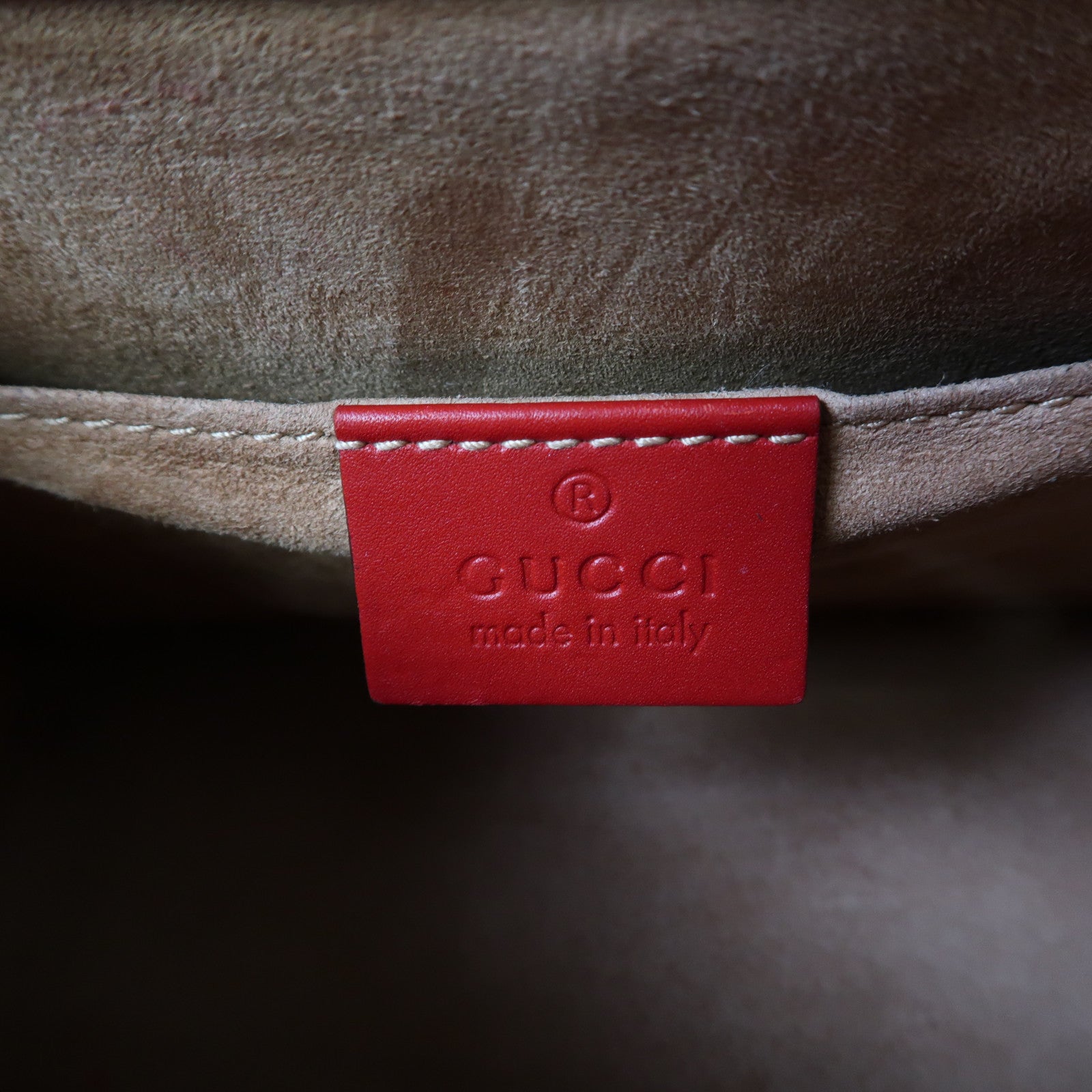 GUCCI 【激減優惠】牛皮皮革Sylvie Mini Chain Bag金扣手挽肩背兩用袋紅色