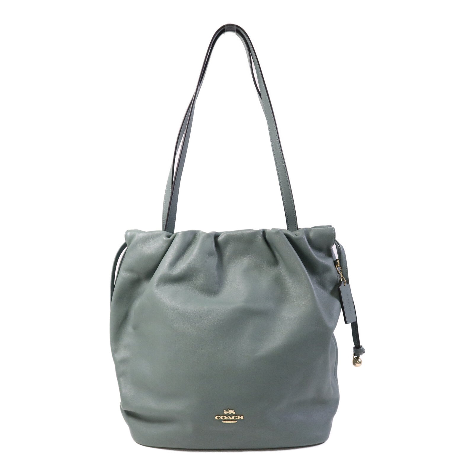 COACH 牛皮皮革Tote Bag金扣手挽袋